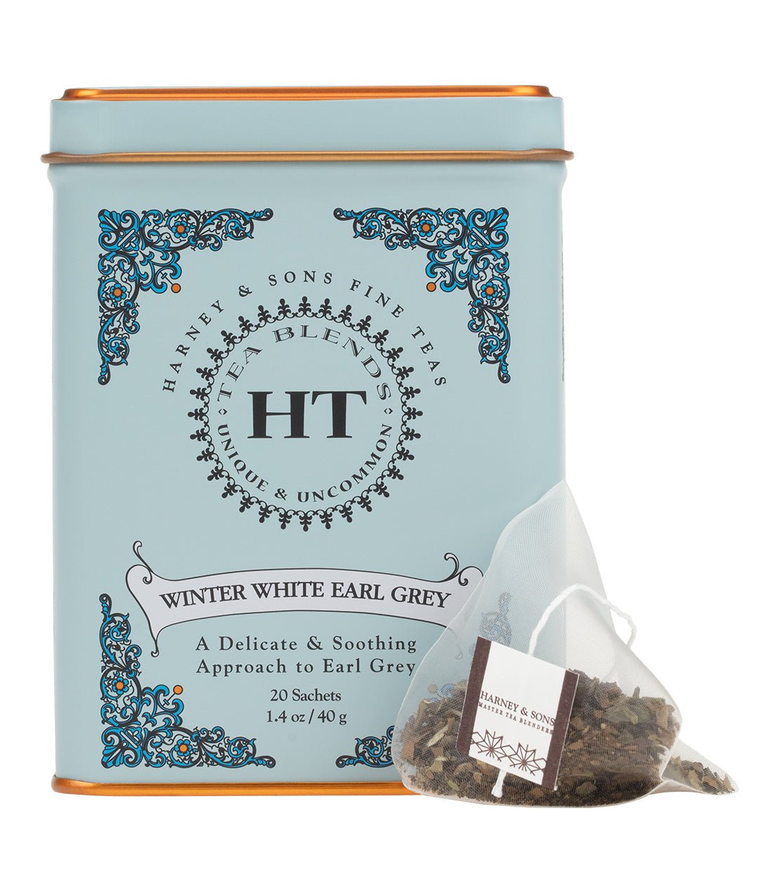 Harney & Sons Fine Teas Winter White Earl Grey, HT Tin of 20 Sachets