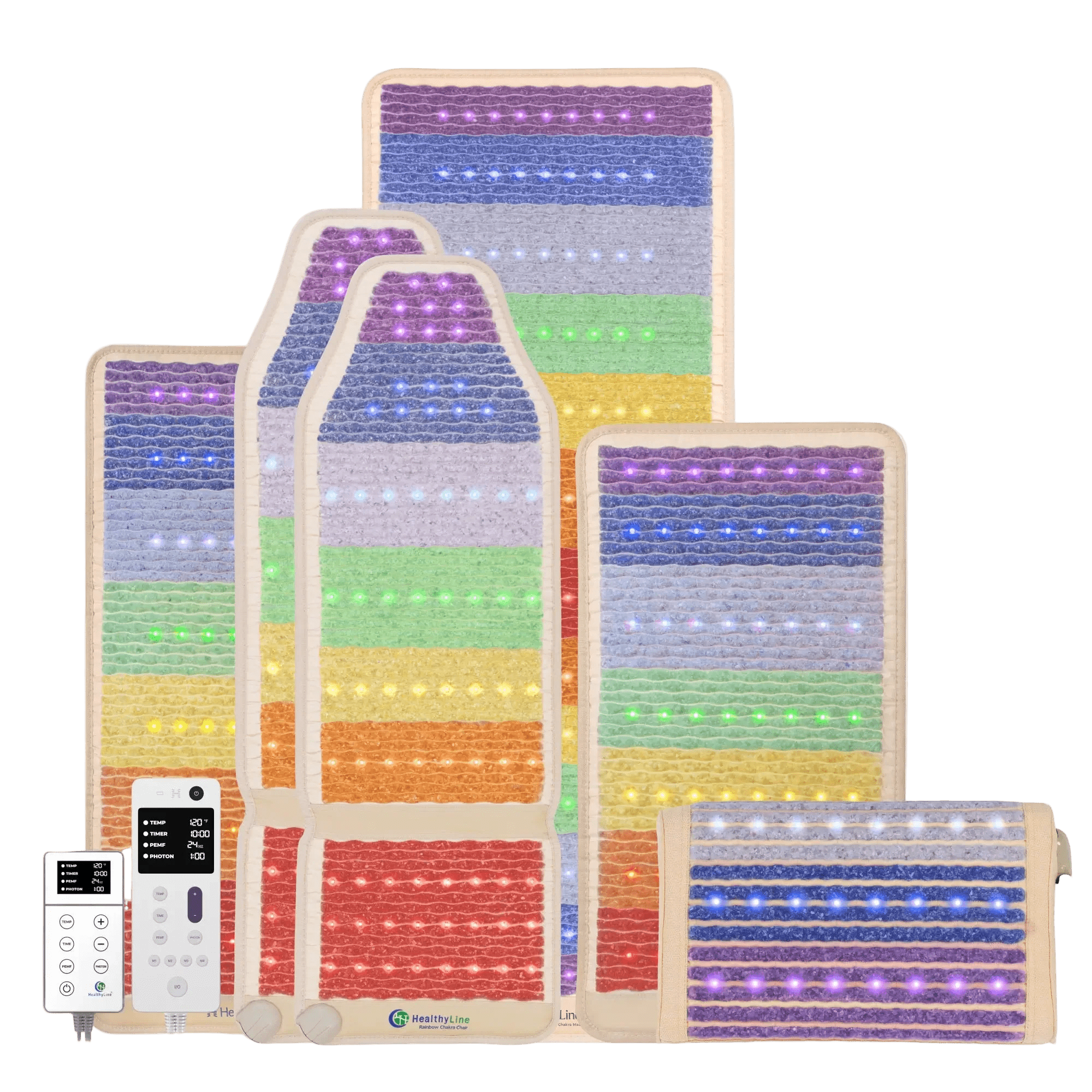 HealthyLine Rainbow Chakra Series | PEMF Far Infrared Heating Mats