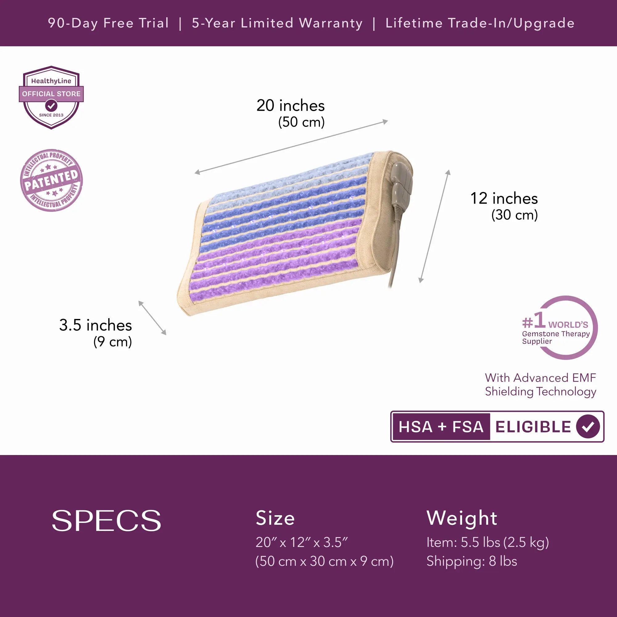 HealthyLine Rainbow Chakra Series Pillow