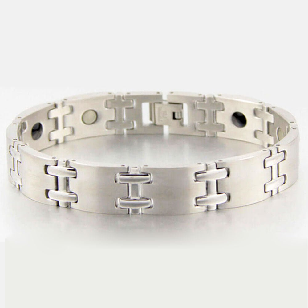 HealthyLine Stainless Steel Energy Bracelet 4 - in - 1. 2 Colors available. Model B005