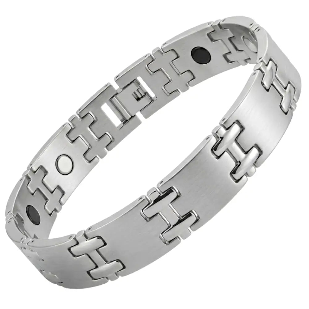 HealthyLine Stainless Steel Energy Bracelet 4 - in - 1. 2 Colors available. Model B005