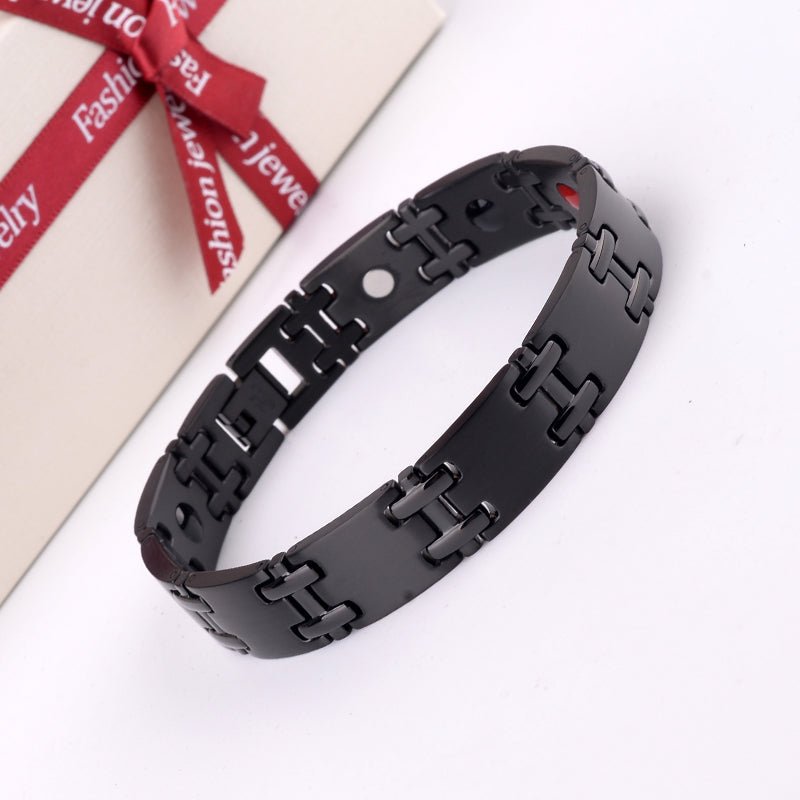 HealthyLine Stainless Steel Energy Bracelet 4 - in - 1. 2 Colors available. Model B005
