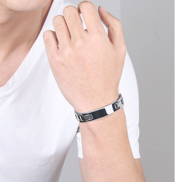 HealthyLine Stainless Steel Energy Bracelet 4 - in - 1. 2 Colors available. Model B026