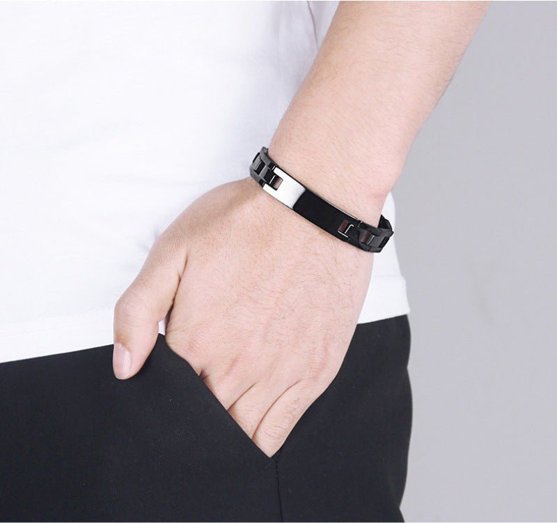 HealthyLine Stainless Steel Energy Bracelet 4 - in - 1. 2 Colors available. Model B026