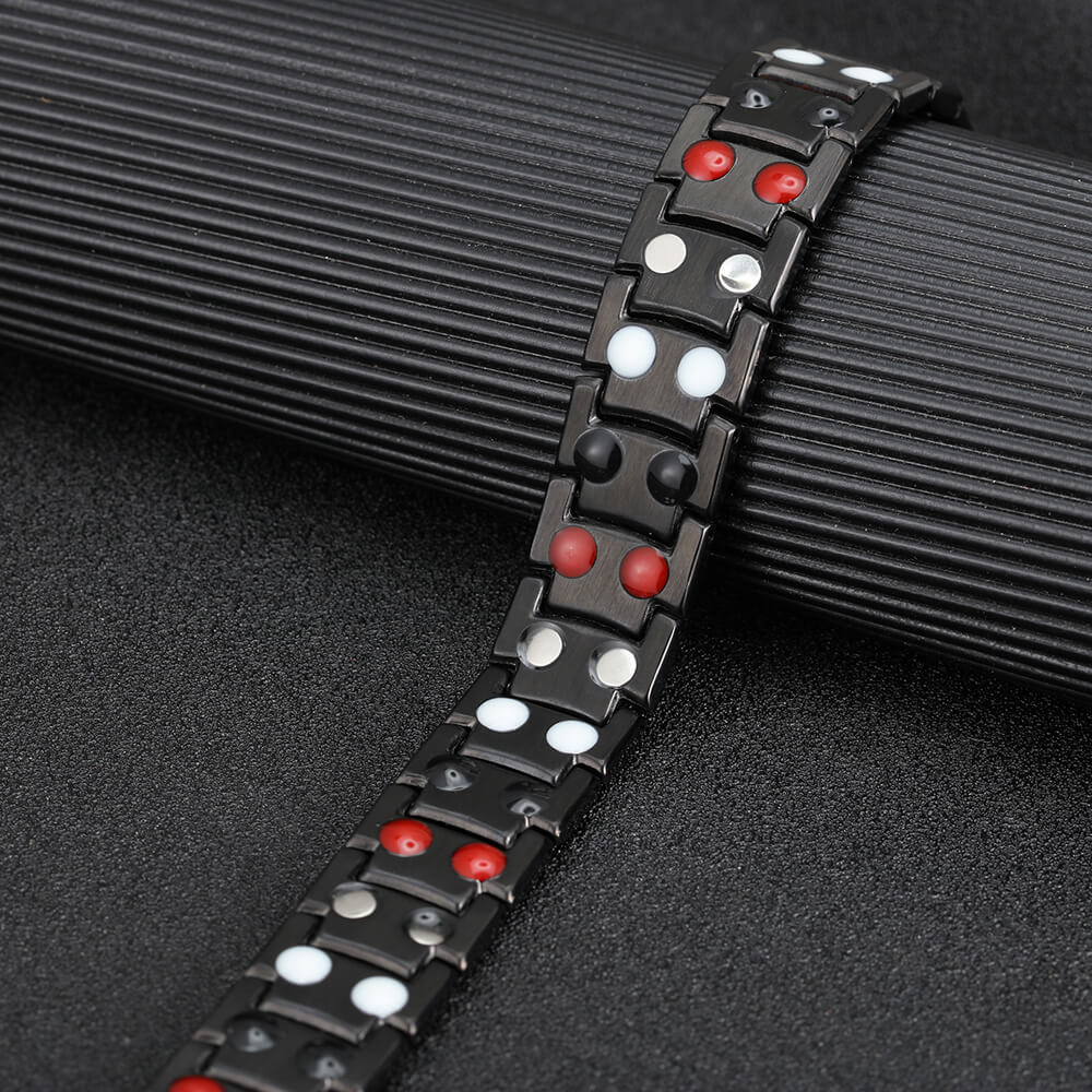 HealthyLine Stainless Steel Energy Bracelet 4 - in - 1. 2 Colors available. Model B049