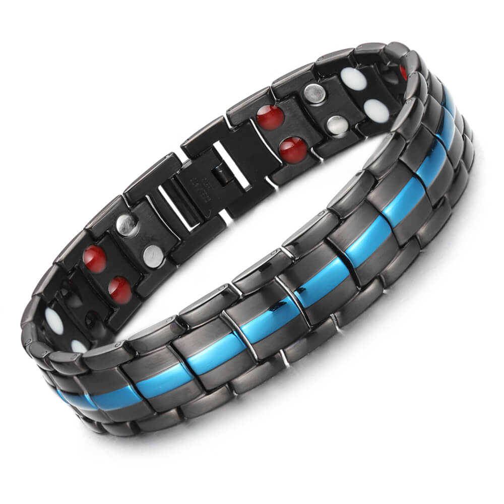 HealthyLine Stainless Steel Energy Bracelet 4 - in - 1. 2 Colors available. Model B049