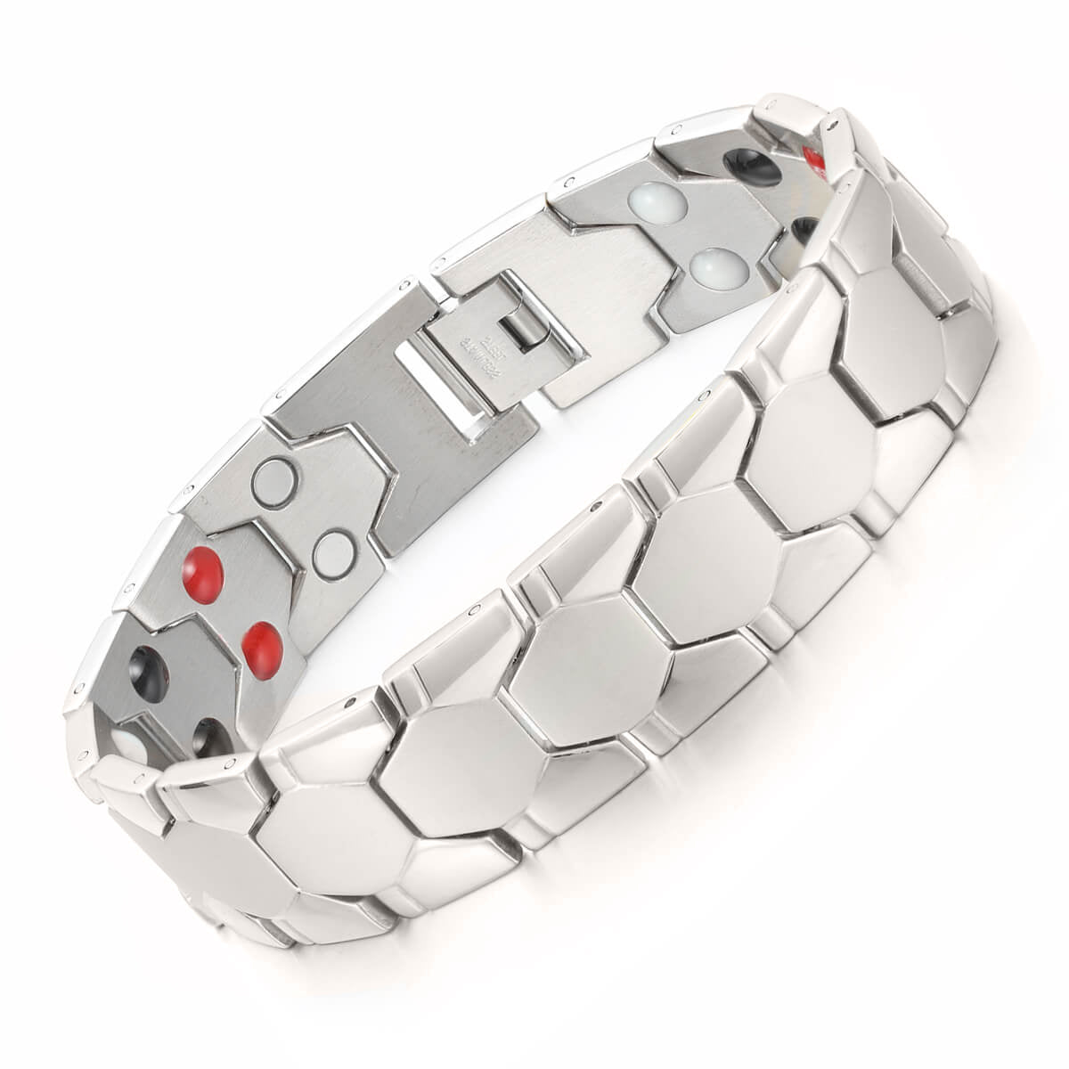 HealthyLine Stainless Steel Energy Bracelet 4 - in - 1. 2 Colors available. Model B265