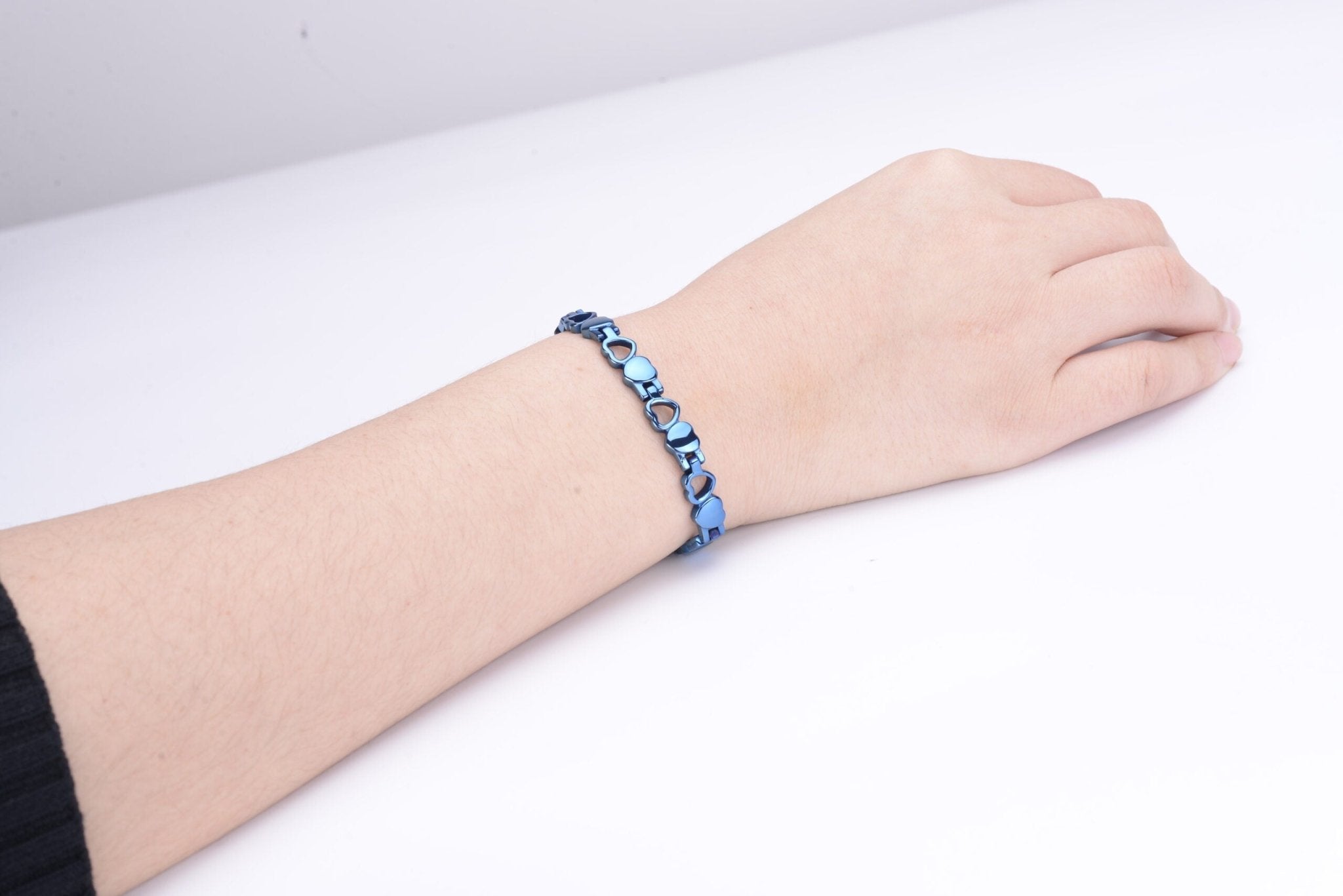 HealthyLine Stainless Steel Energy Bracelet 4 - in - 1. 9 Colors available. Model B041 - Hearts