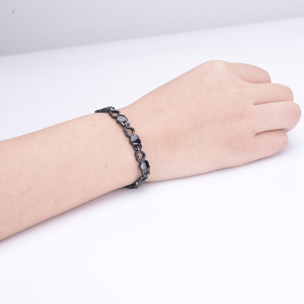 HealthyLine Stainless Steel Energy Bracelet 4 - in - 1. 9 Colors available. Model B041 - Hearts