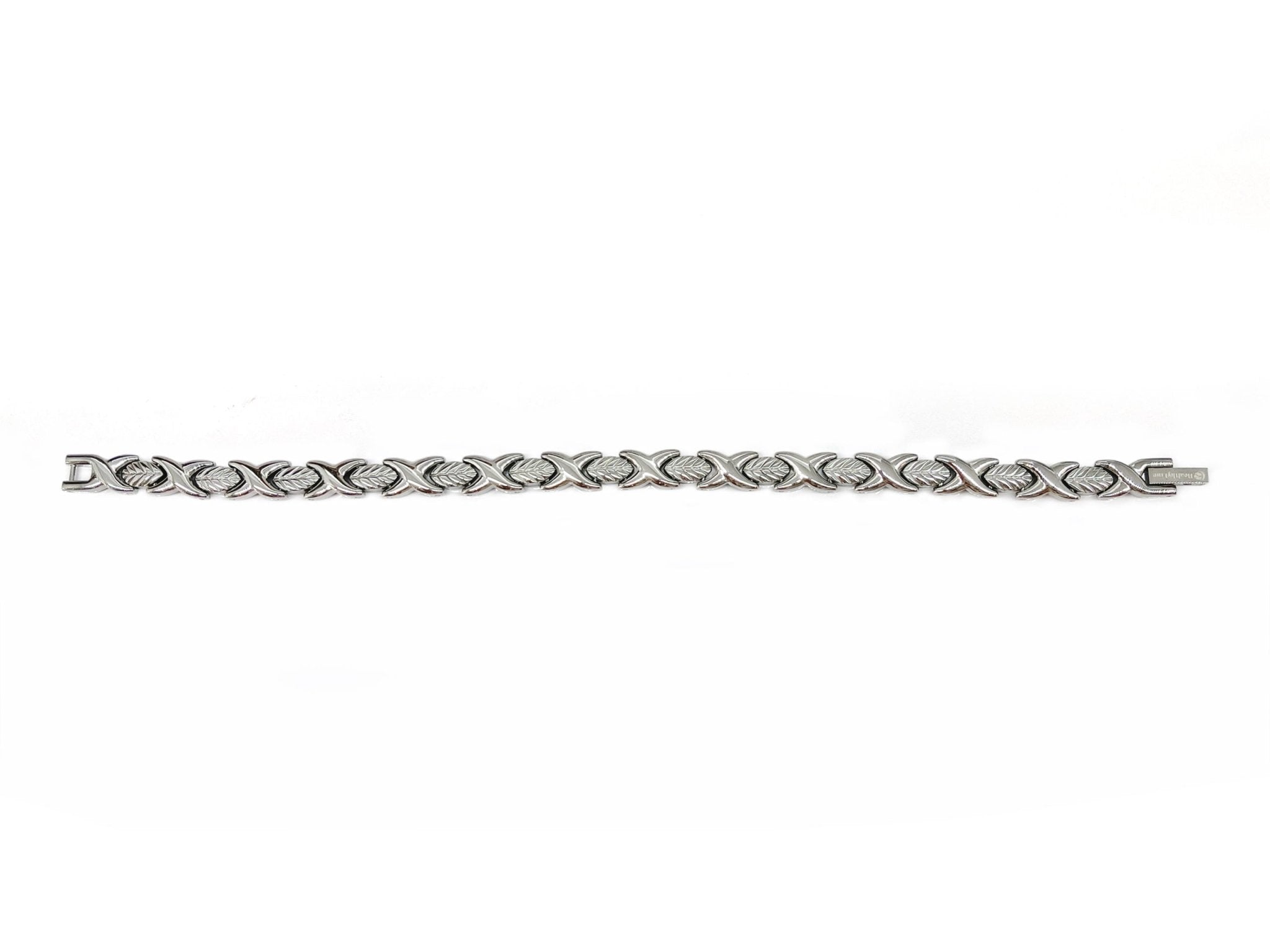 HealthyLine Stainless Steel Energy Bracelet 4 - in - 1. Silver color. Model BR - S - 273