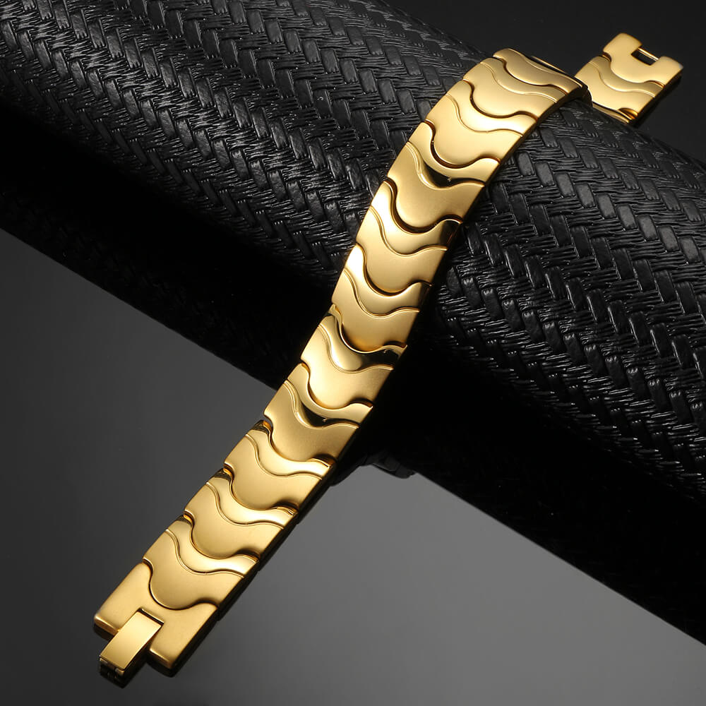 HealthyLine Stainless Steel Magnetic Bracelet. 2 Colors available. Model B066