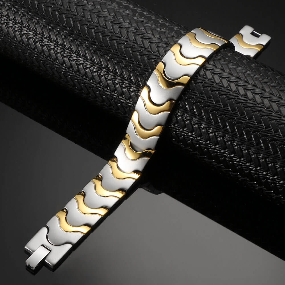HealthyLine Stainless Steel Magnetic Bracelet. 2 Colors available. Model B066