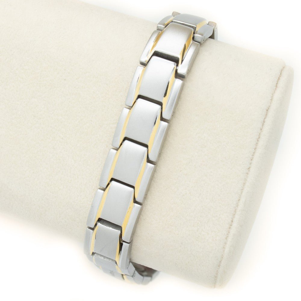 HealthyLine Stainless Steel Magnetic/Energy Bracelet 4 - in - 1. 4 Colors available. Model B001M