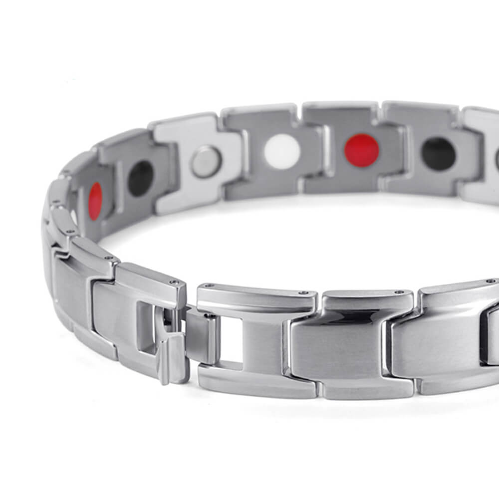 HealthyLine Stainless Steel Magnetic/Energy Bracelet 4 - in - 1. 4 Colors available. Model B001M