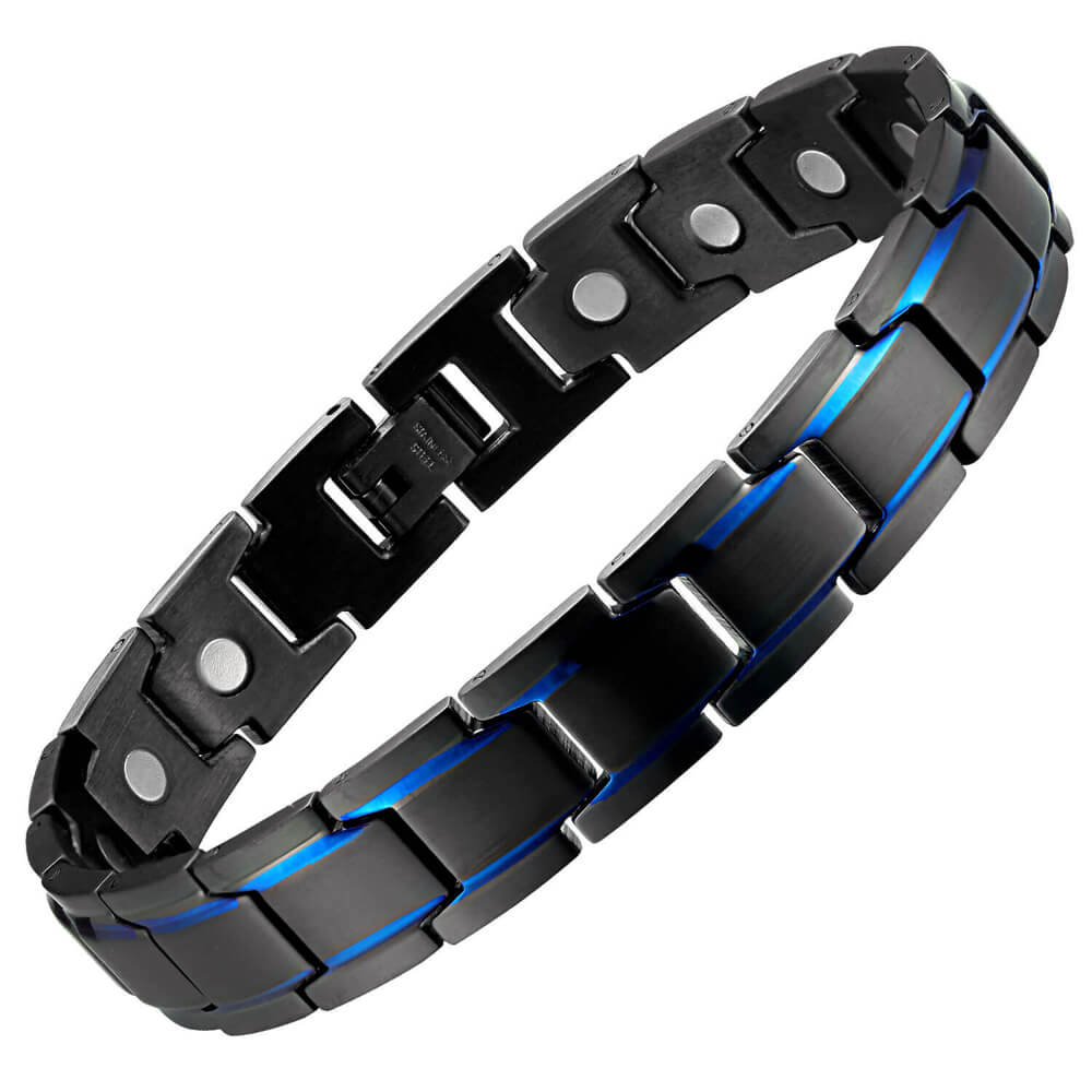 HealthyLine Stainless Steel Magnetic/Energy Bracelet 4 - in - 1. 4 Colors available. Model B001M