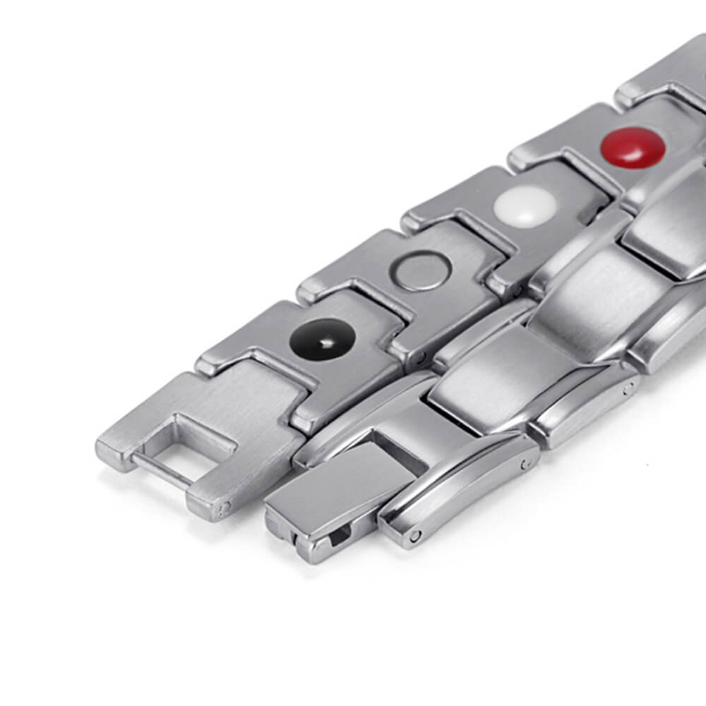 HealthyLine Stainless Steel Magnetic/Energy Bracelet 4 - in - 1. 4 Colors available. Model B001M