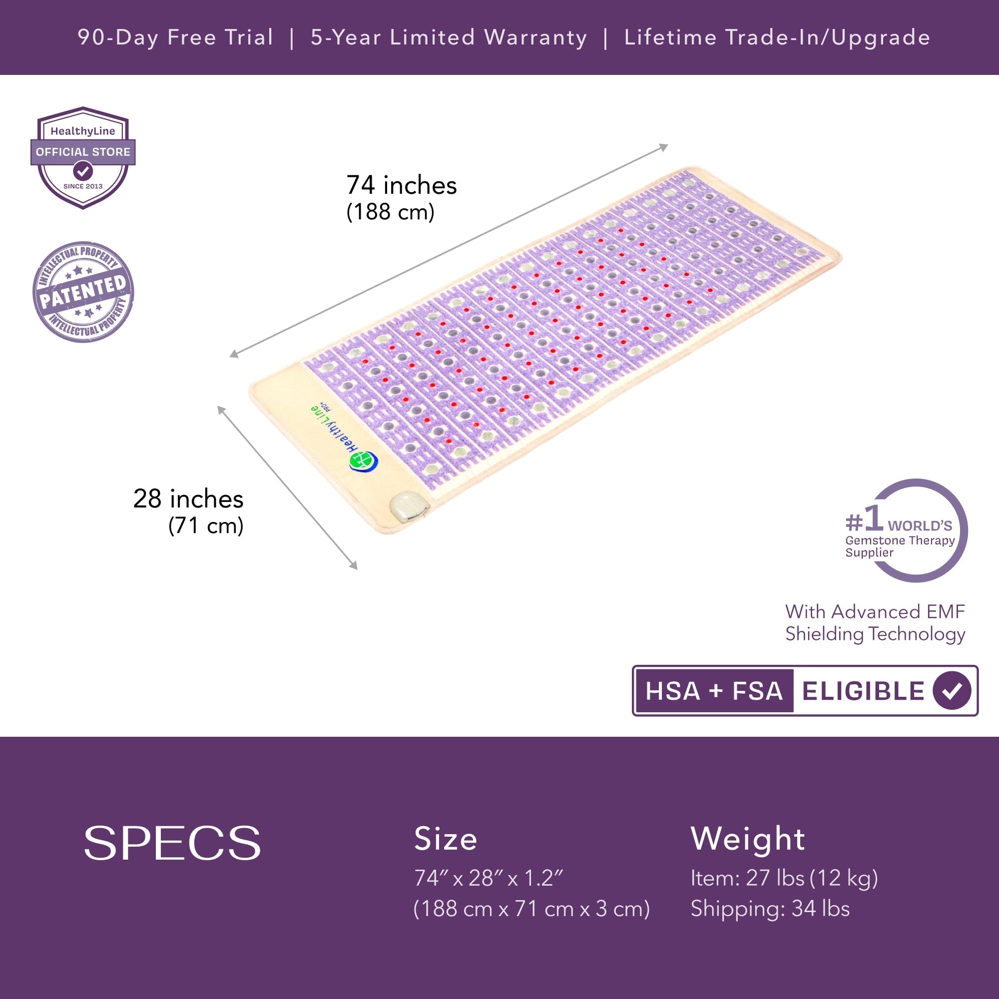 HealthyLine TAJ Series | PEMF Far Infrared Heating Mats