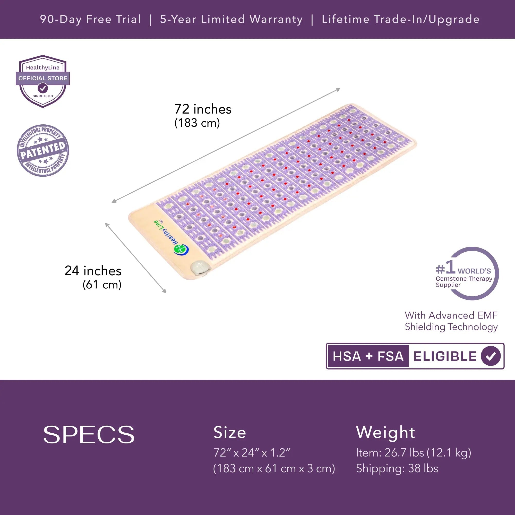 HealthyLine TAJ Series | PEMF Far Infrared Heating Mats