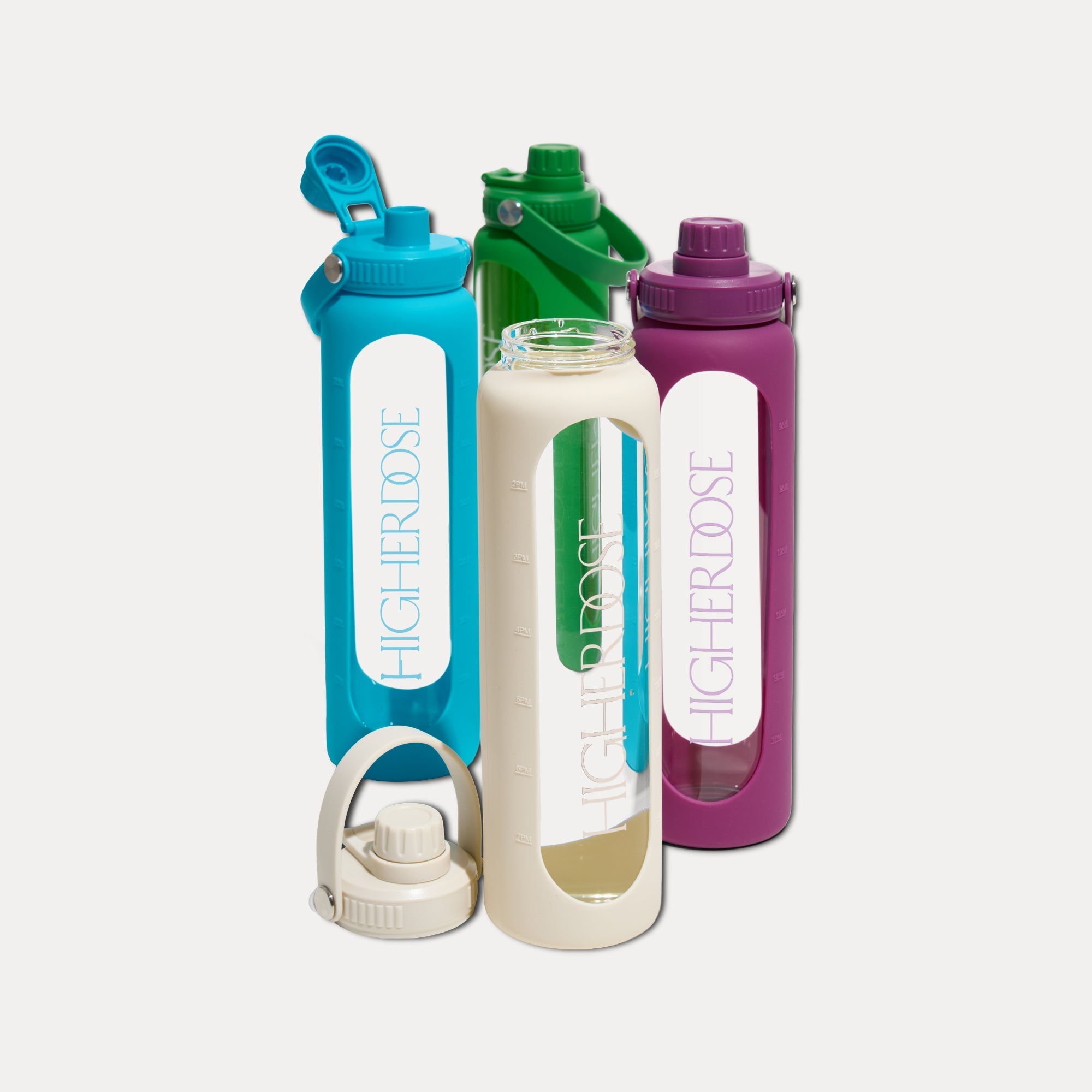 HigherDOSE DailyDOSE Time - Marked Glass Water Bottle
