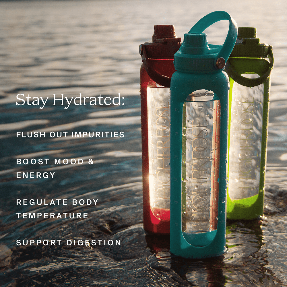 HigherDOSE DailyDOSE Time - Marked Glass Water Bottle