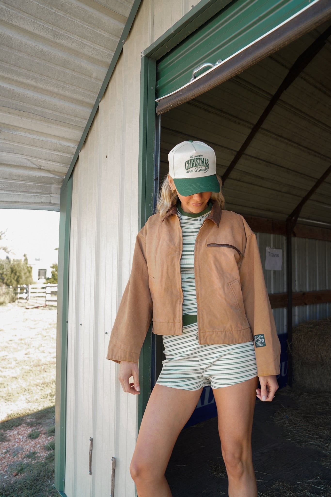 KenzKustomz All I want for Christmas is a Cowboy - Green Vintage Trucker Hat