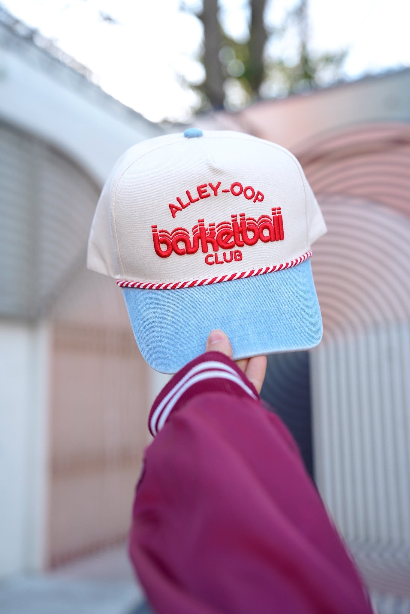 KenzKustomz Alley Oop Basketball Club - Denim Vintage Trucker Hat