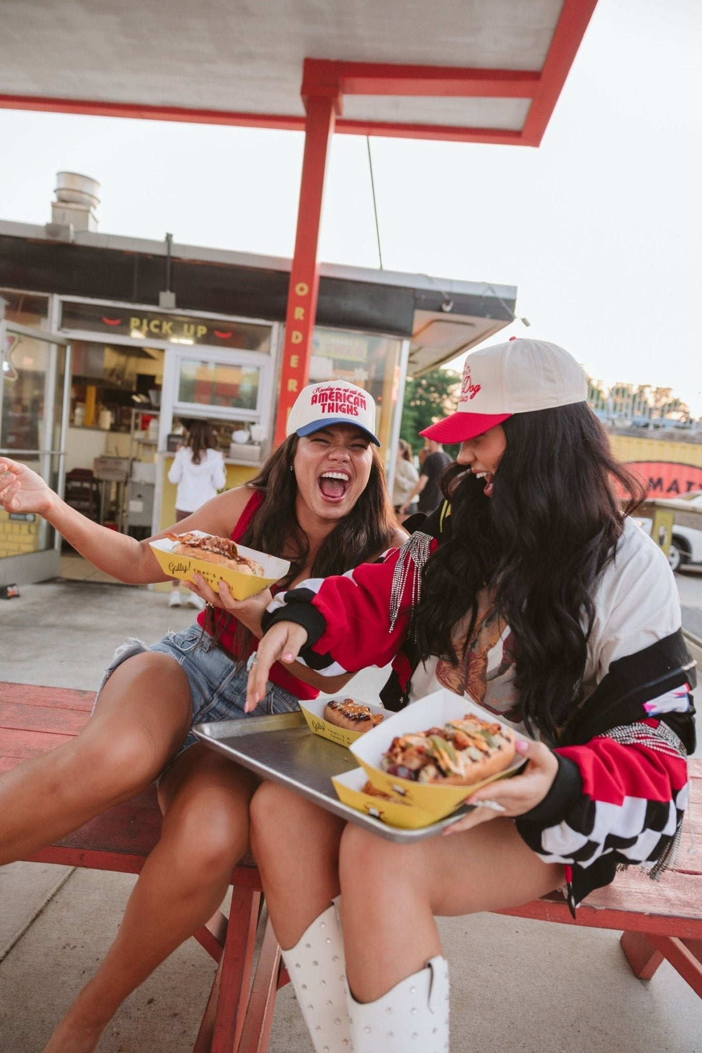 KenzKustomz American Thighs - Royal Blue Vintage Trucker Hat