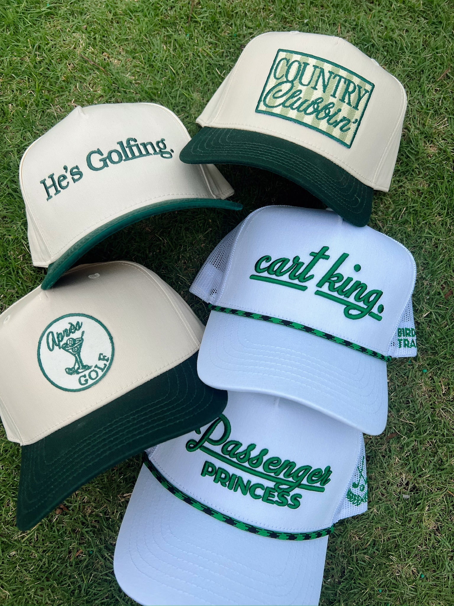 KenzKustomz Apres Golf - Green Vintage Trucker Hat