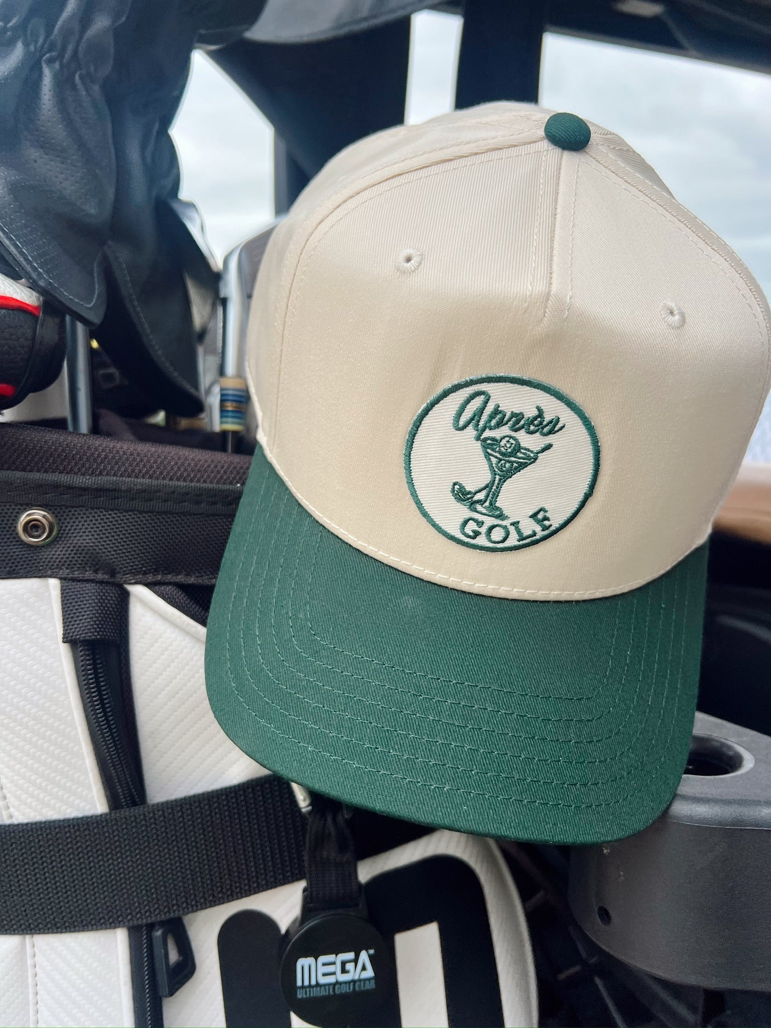 KenzKustomz Apres Golf - Green Vintage Trucker Hat