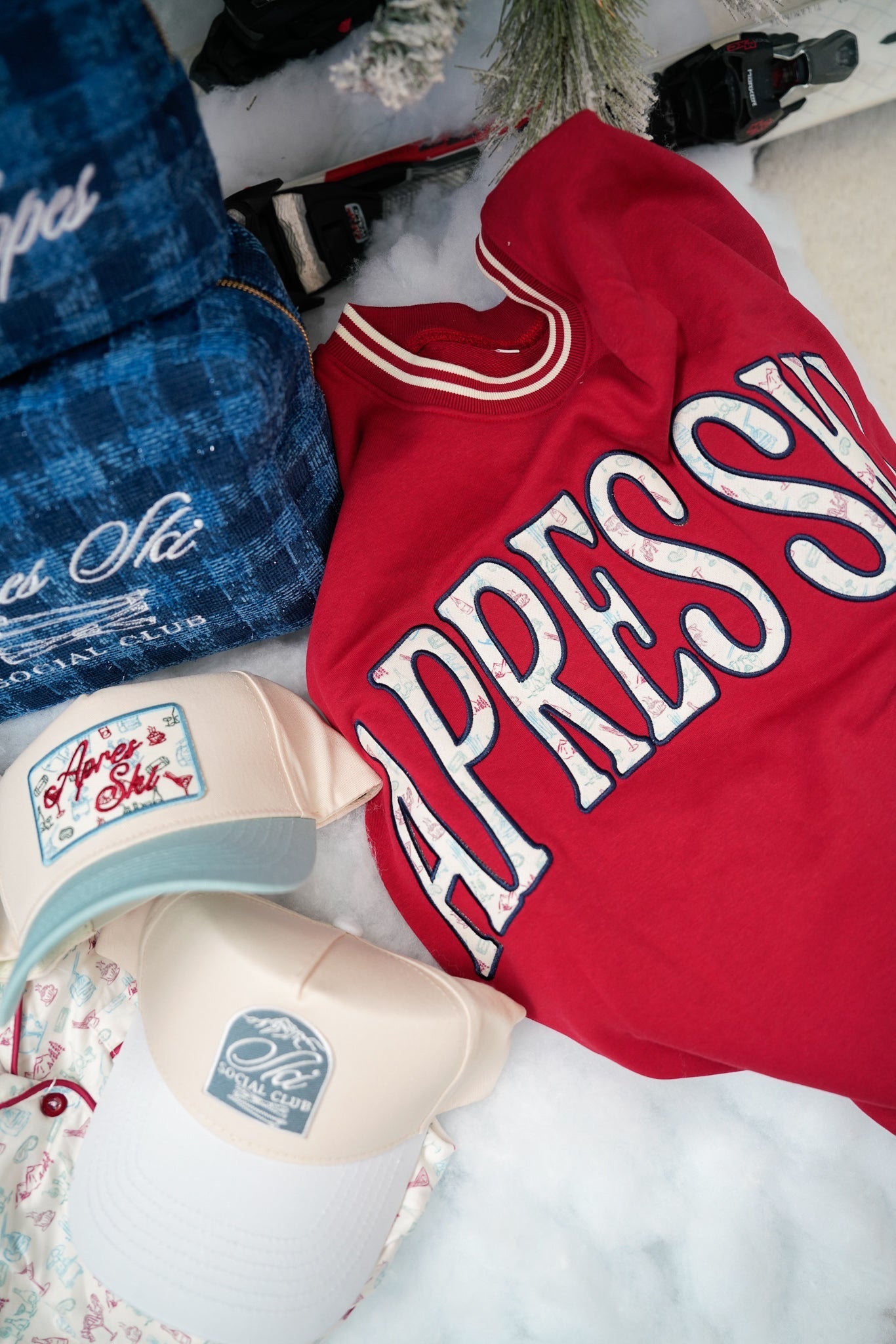 KenzKustomz Apres Ski - Baby Blue Vintage Trucker Hat