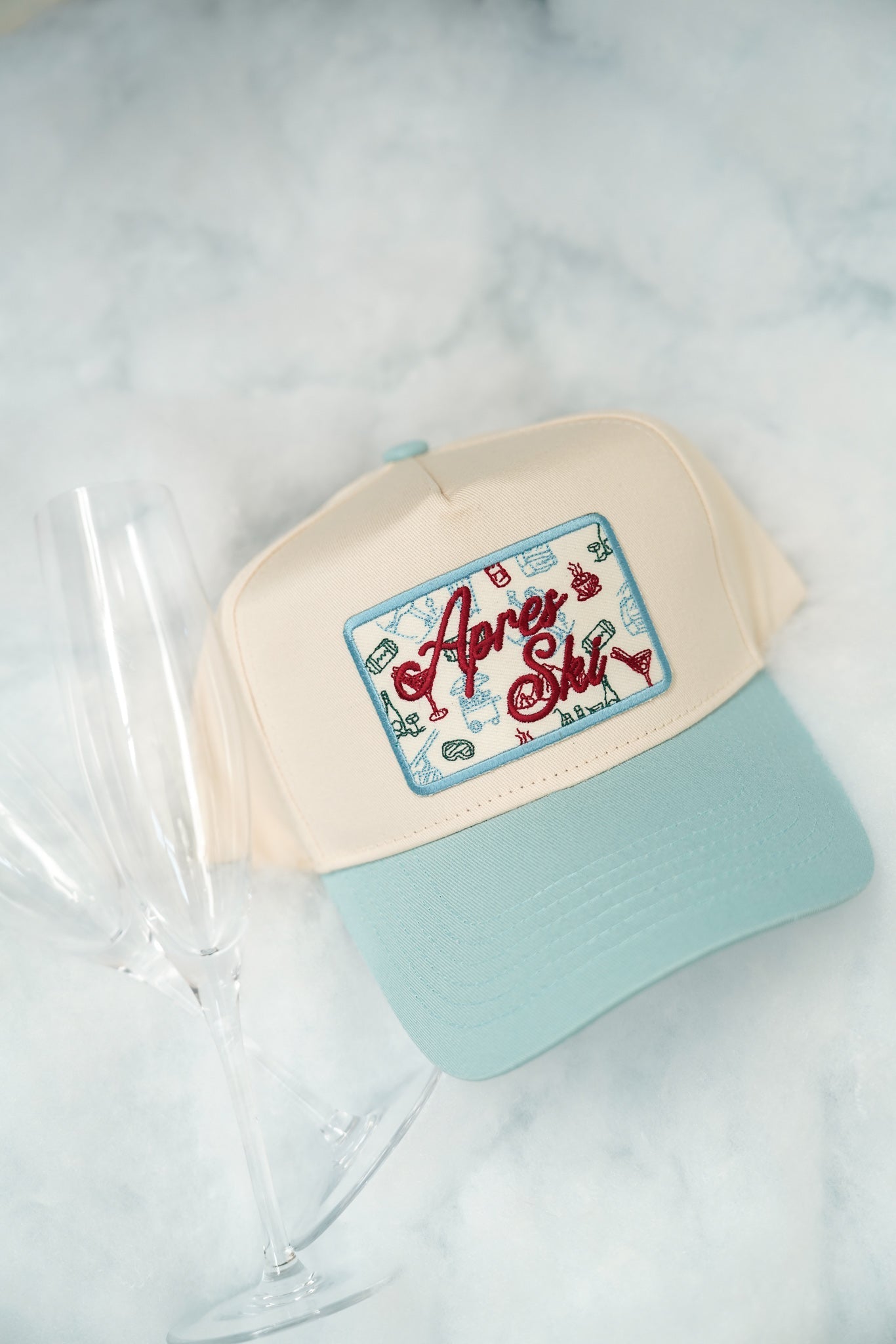 KenzKustomz Apres Ski - Baby Blue Vintage Trucker Hat