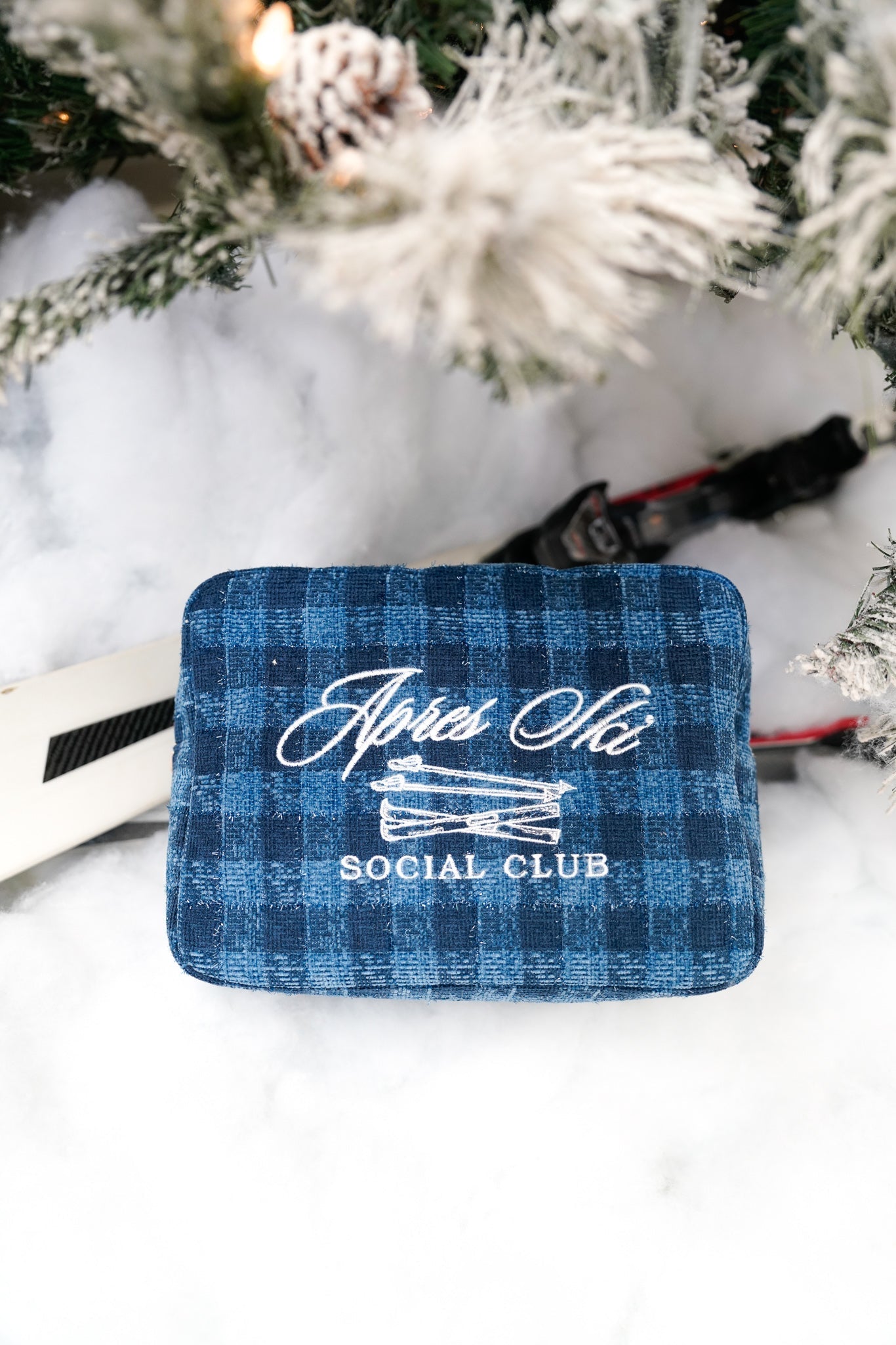 KenzKustomz Apres Ski Social Club - Navy Plaid XL Bag