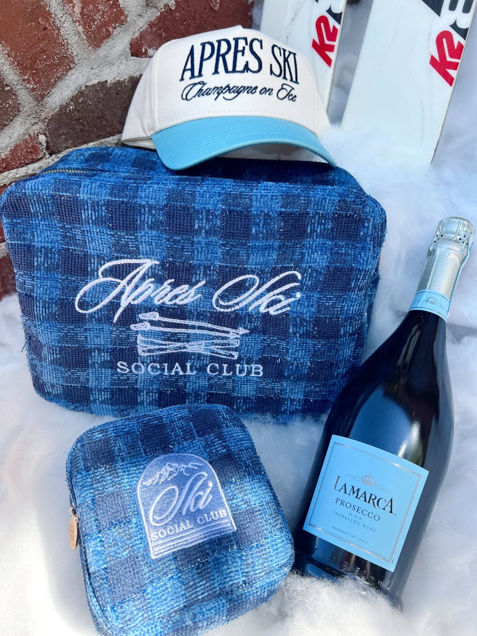 KenzKustomz Apres Ski Social Club - Navy Plaid XL Bag