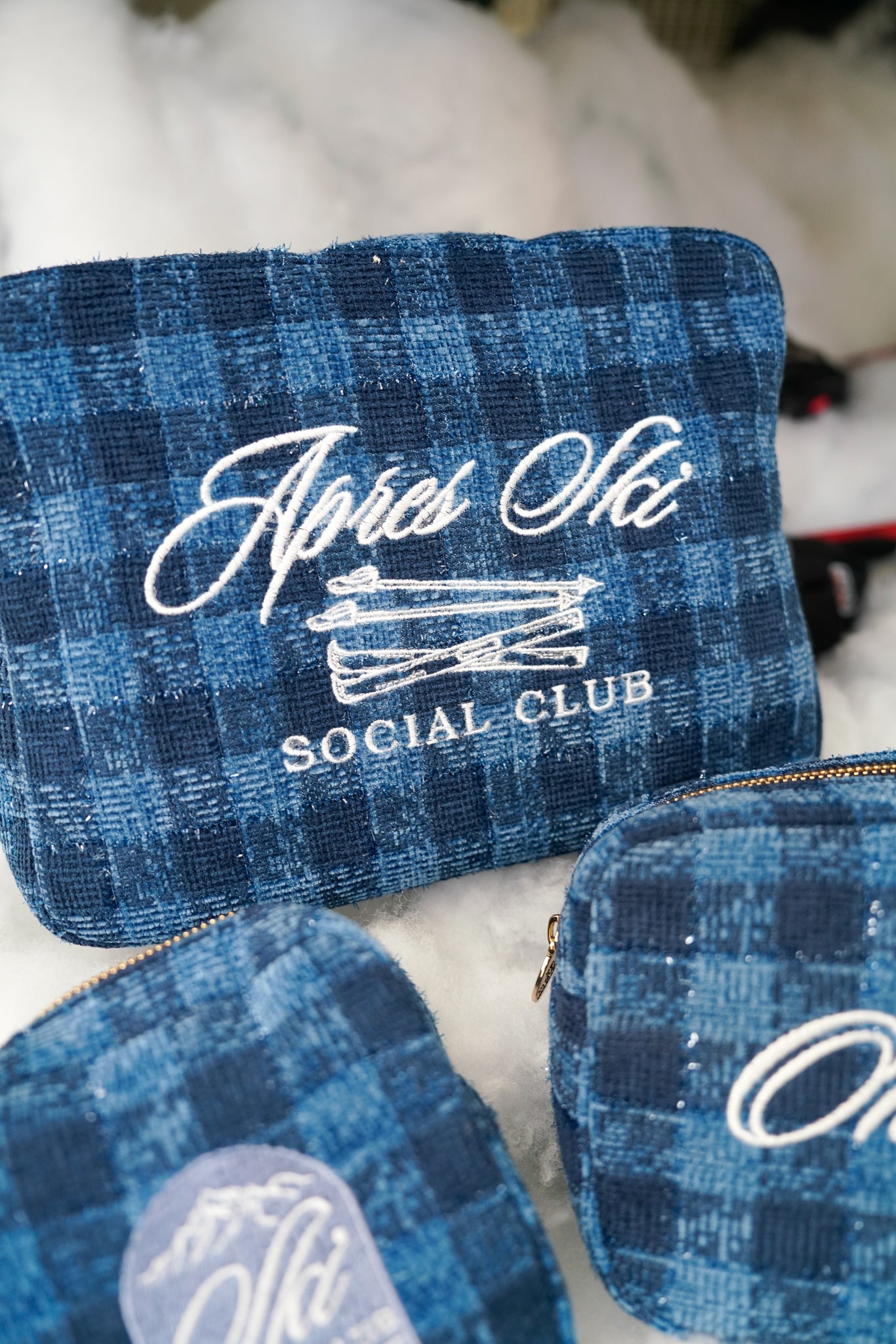 KenzKustomz Apres Ski Social Club - Navy Plaid XL Bag