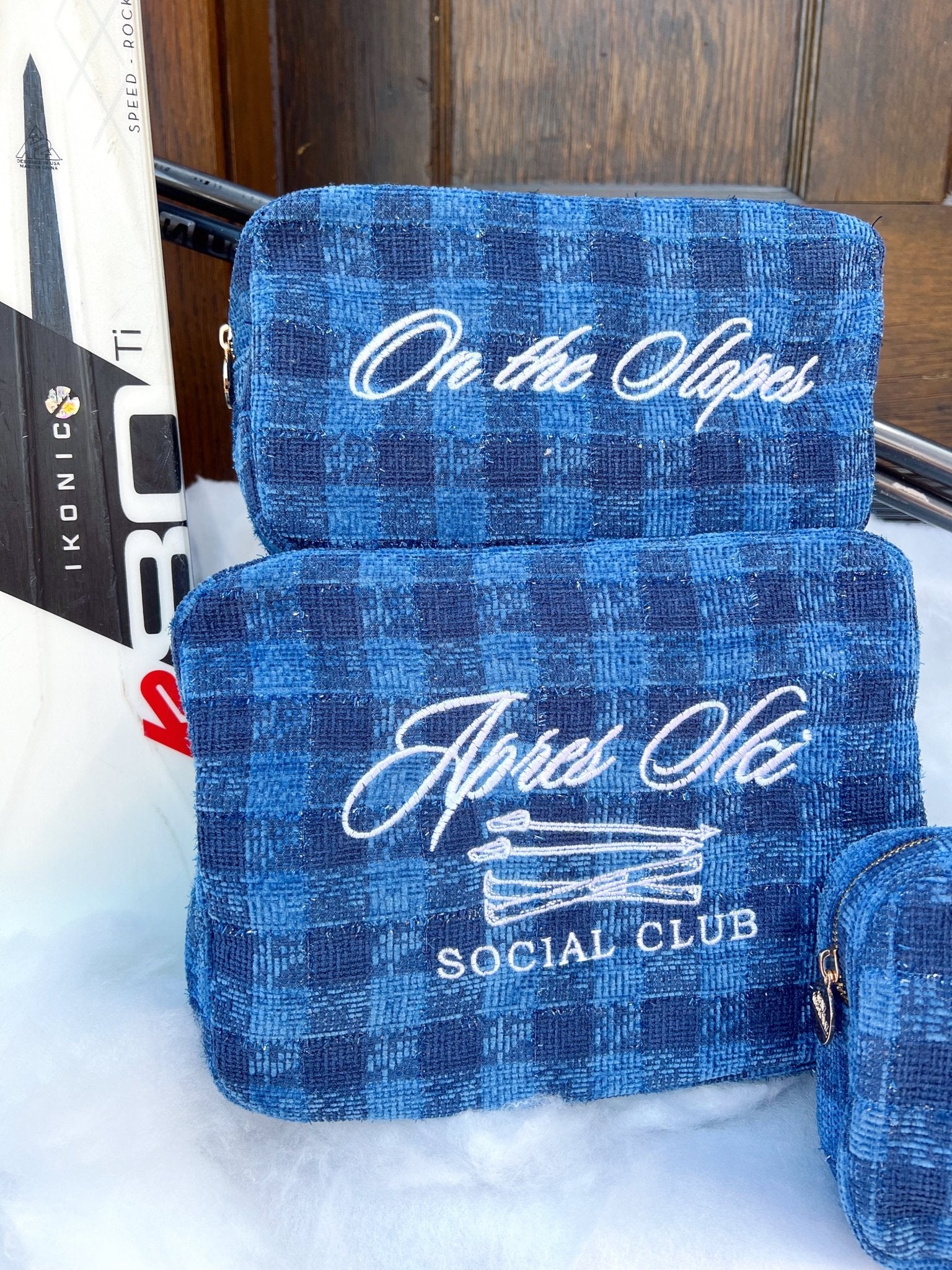 KenzKustomz Apres Ski Social Club - Navy Plaid XL Bag