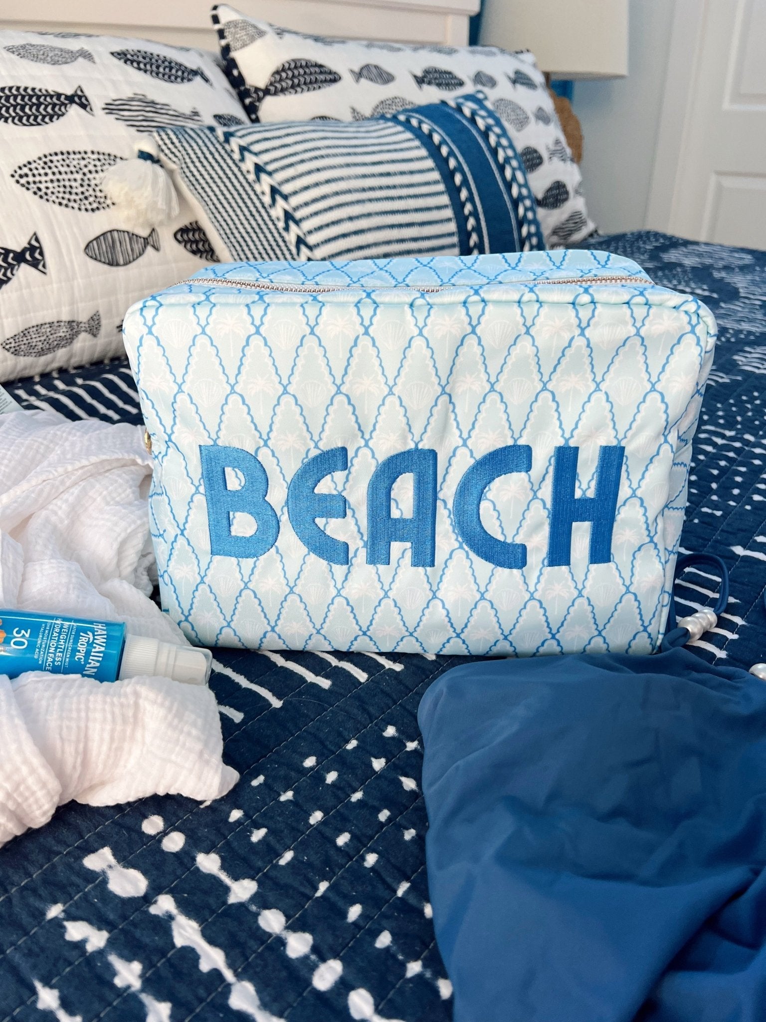 KenzKustomz Beach - Blue Palms XL Bag