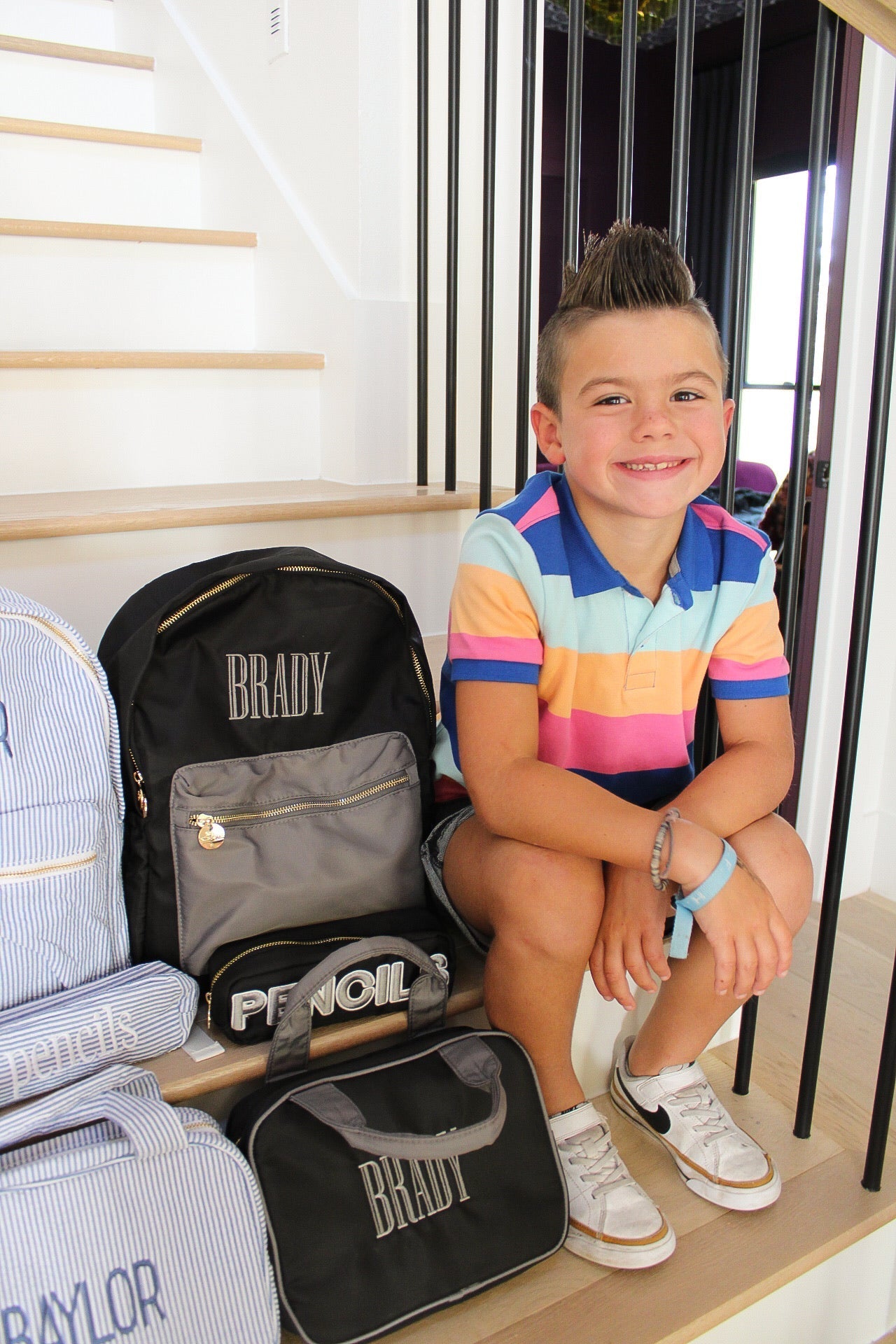 KenzKustomz Black + Grey Colorblock Backpack