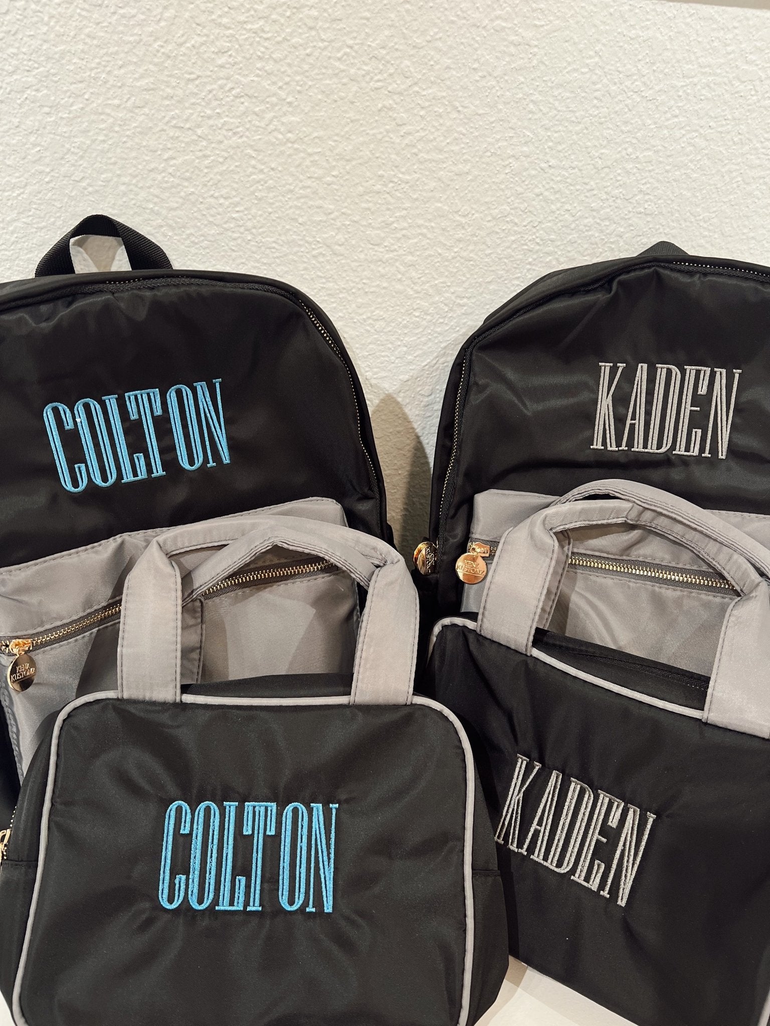 KenzKustomz Black + Grey Colorblock Backpack