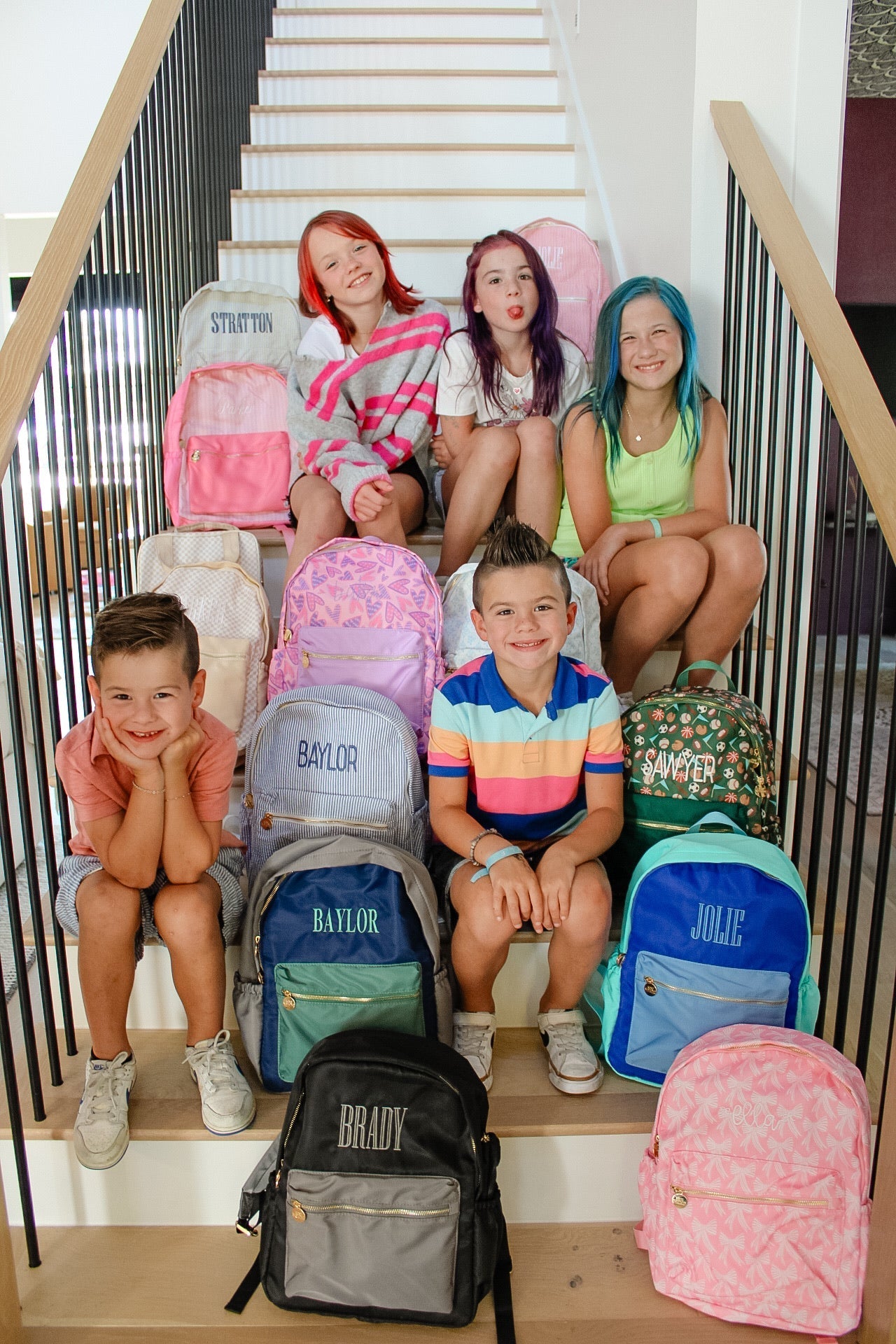 KenzKustomz Blue + Teal Colorblock Backpack