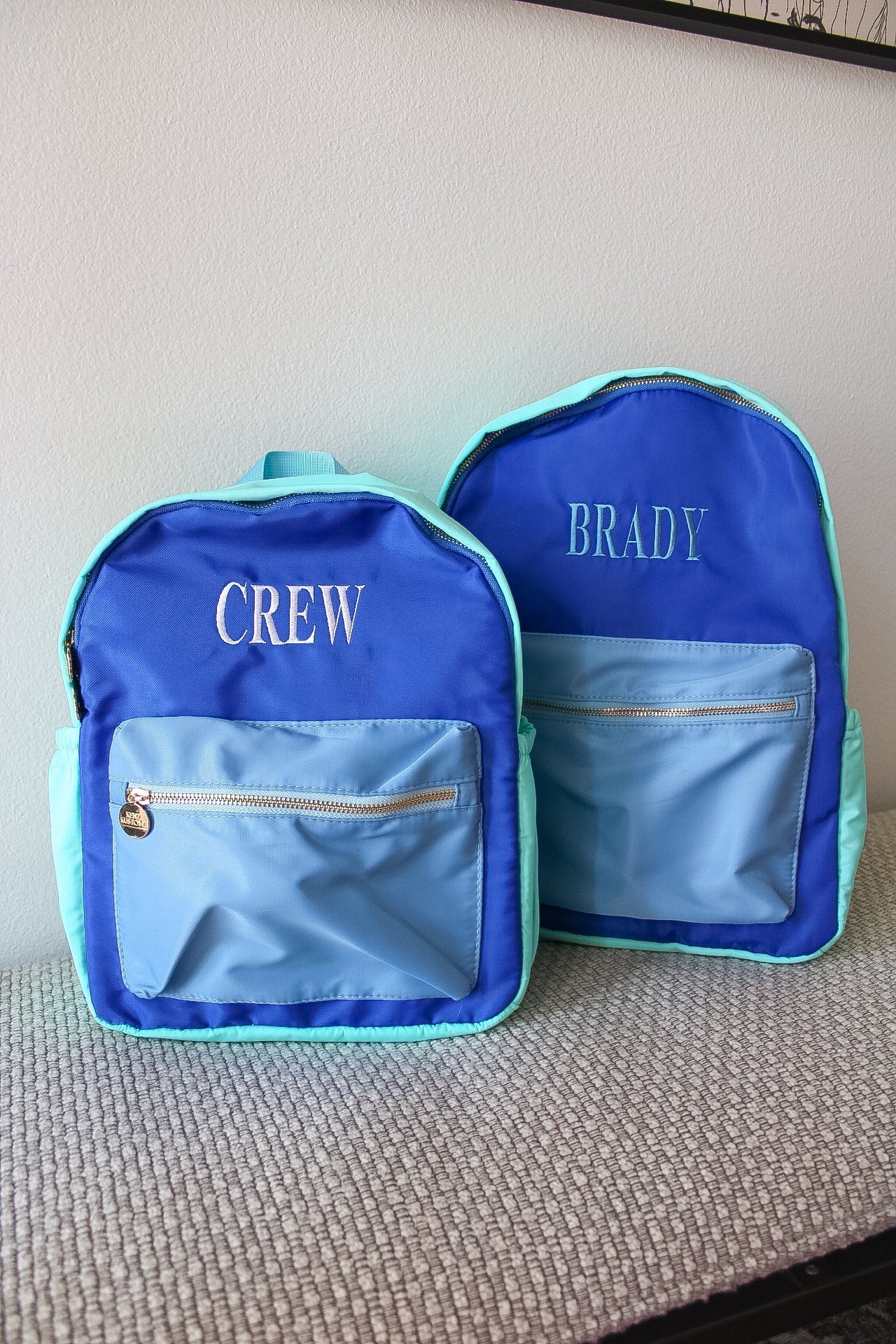 KenzKustomz Blue + Teal Colorblock Backpack