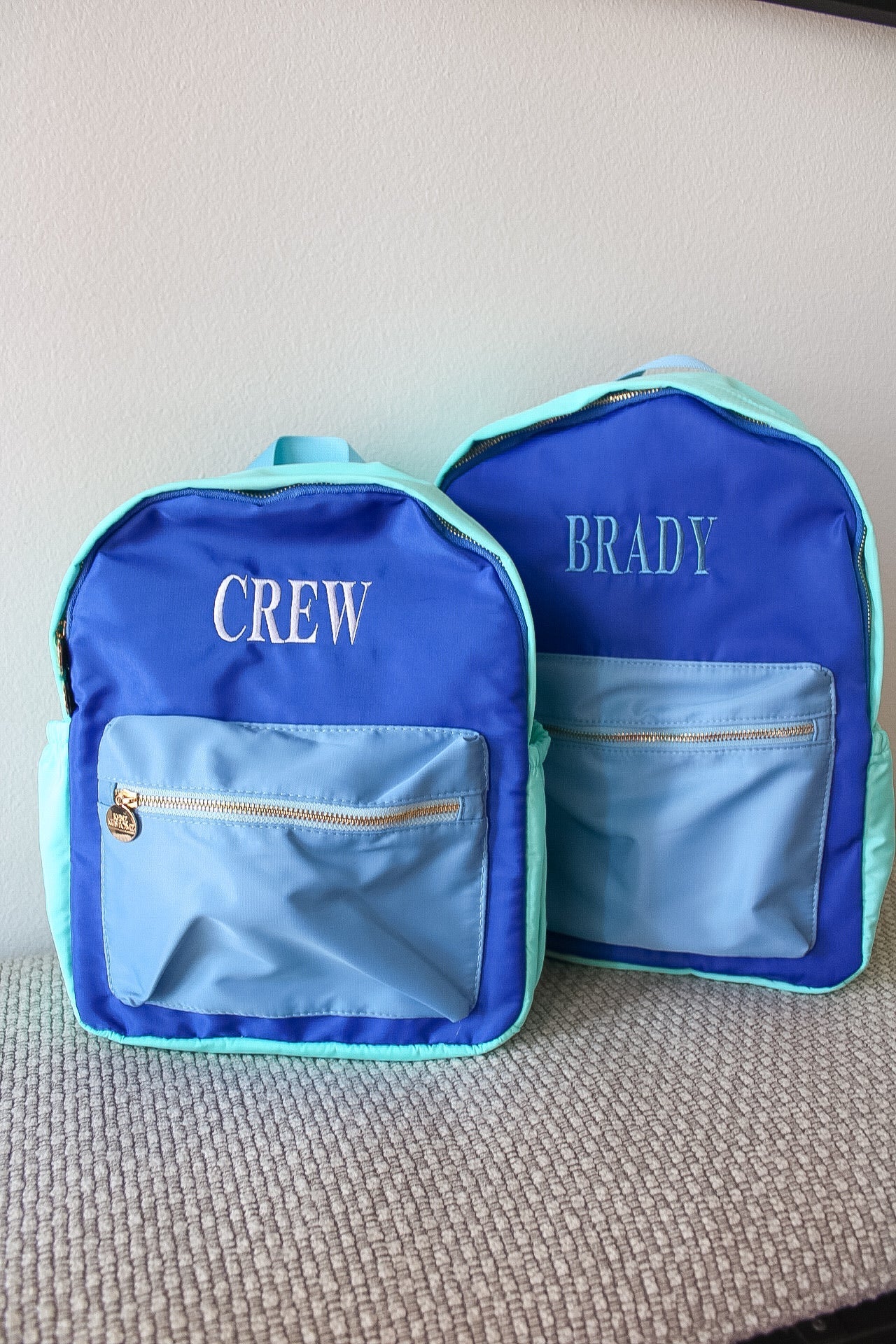 KenzKustomz Blue + Teal Colorblock Backpack