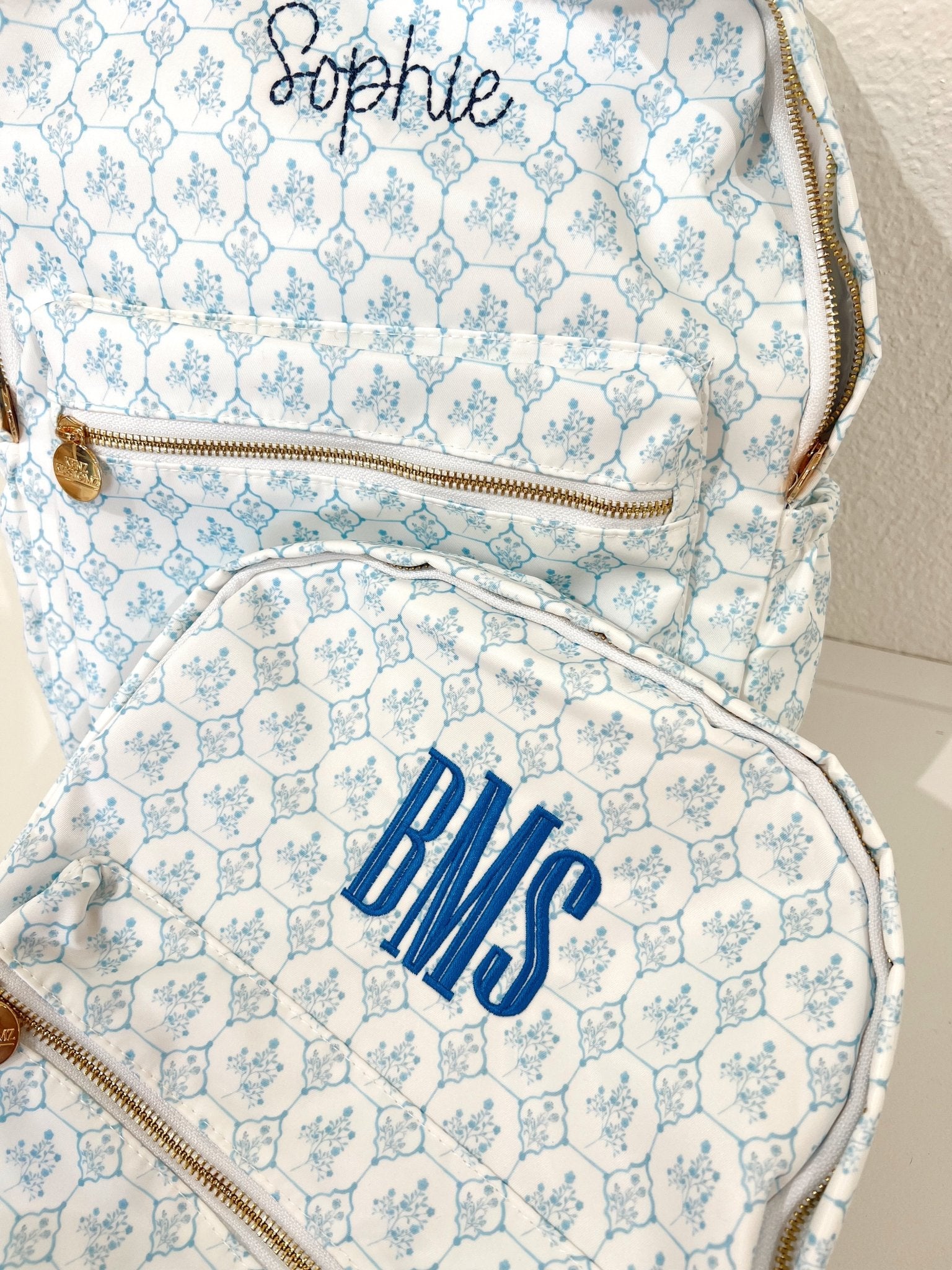 KenzKustomz Blue Toile Backpack