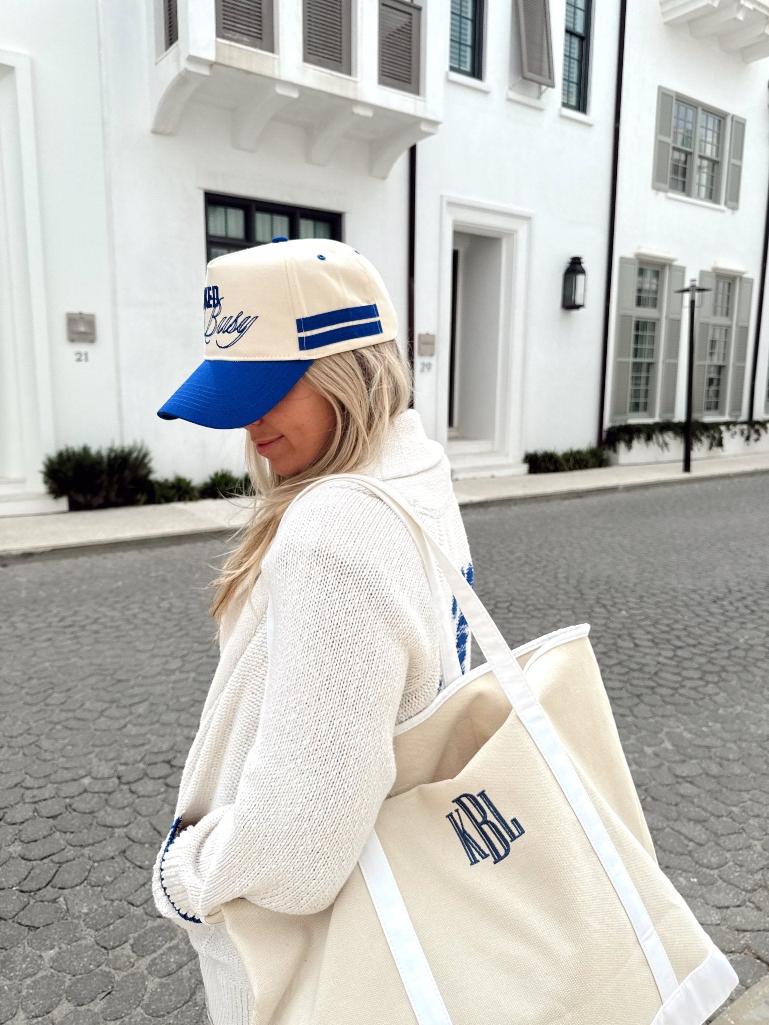 KenzKustomz Booked and Busy - Royal Blue Vintage Trucker Hat