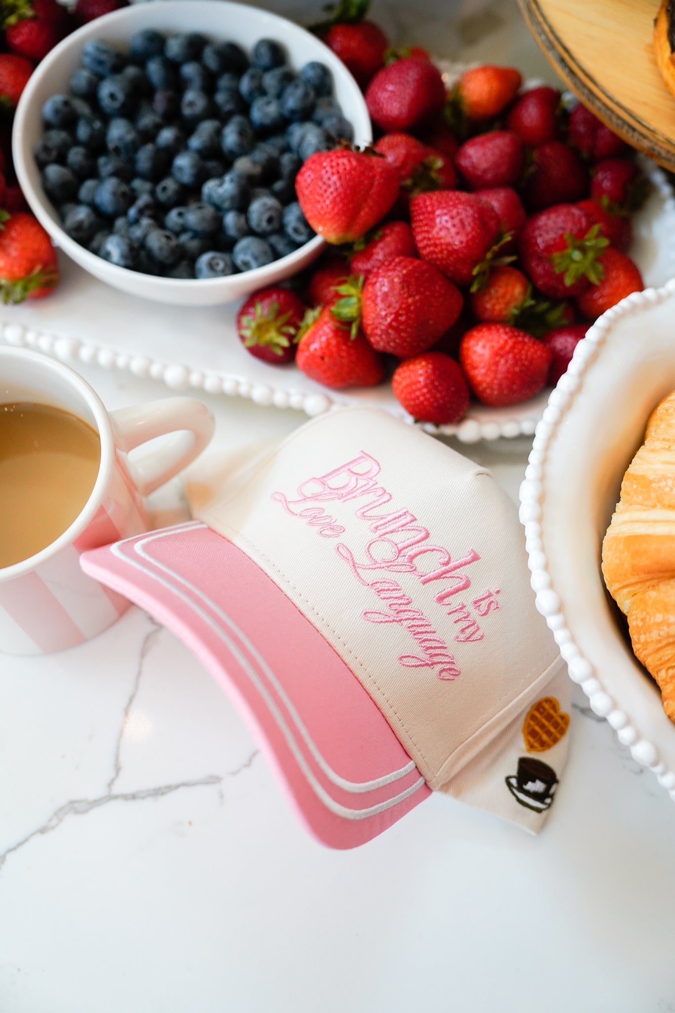 KenzKustomz Brunch is my Love Language - Pink Vintage Trucker Hat