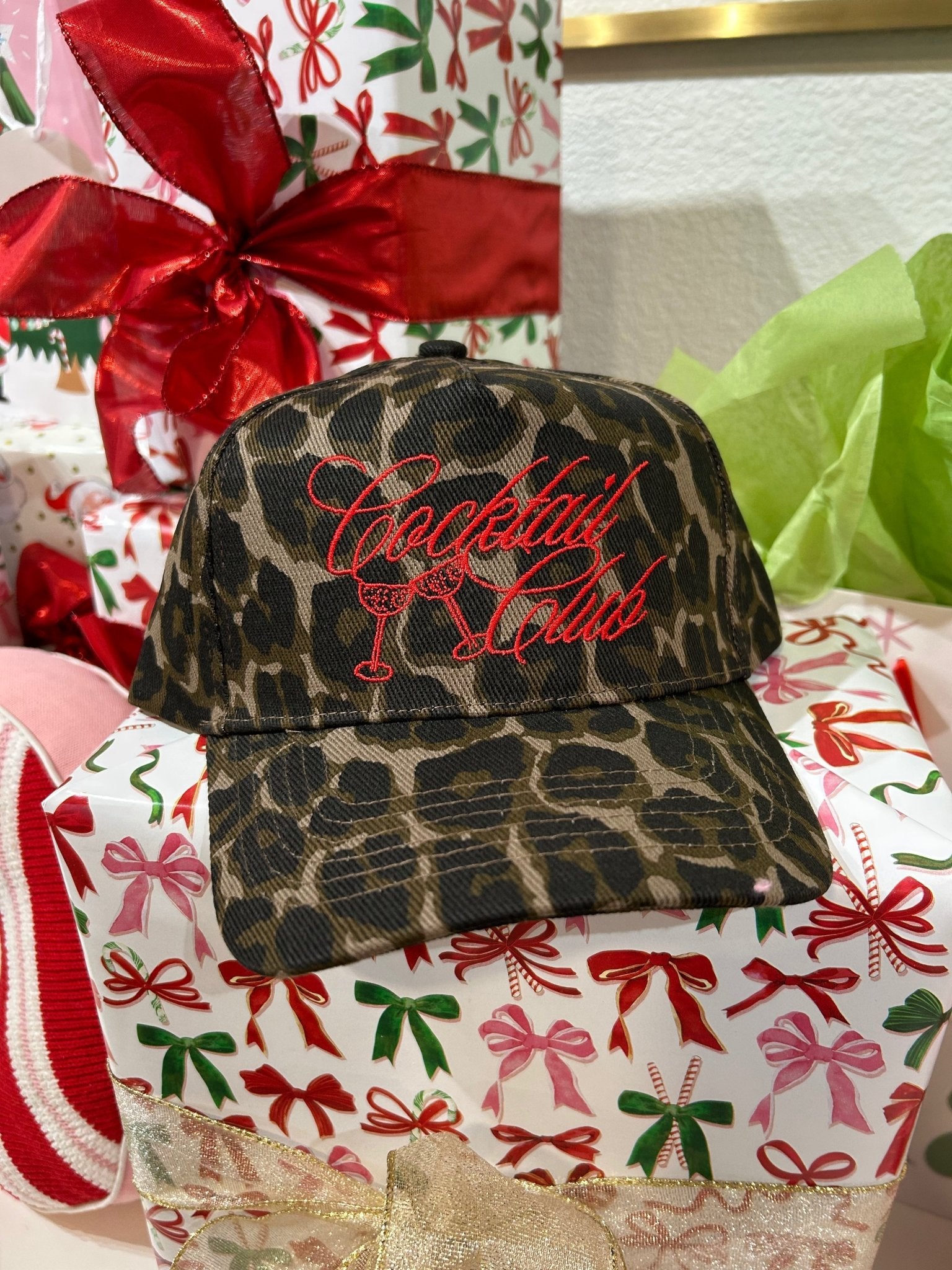 KenzKustomz Cocktail Club - Leopard Vintage Trucker Hat