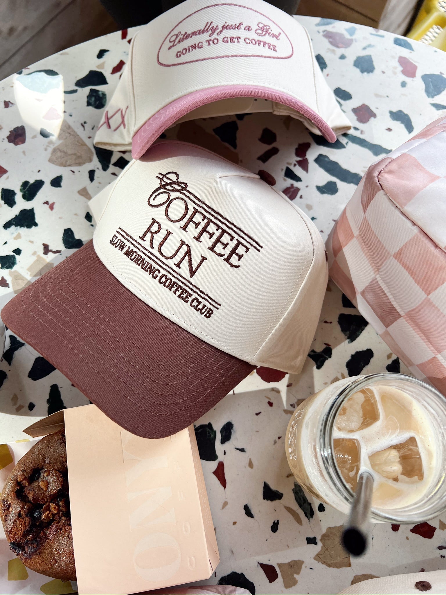 KenzKustomz Coffee Run - Brown Vintage Trucker Hat