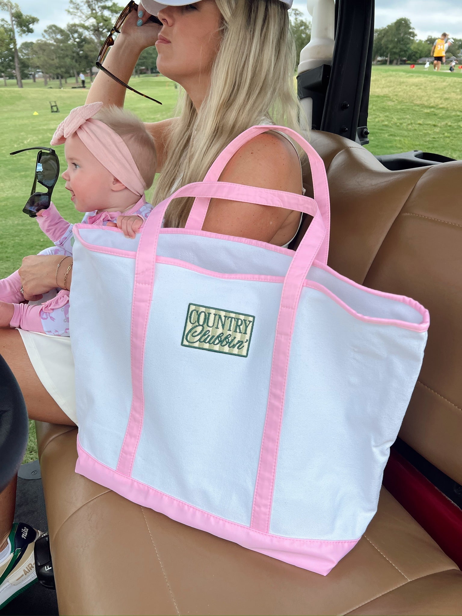 KenzKustomz Country Clubbin' - Pink Canvas Tote