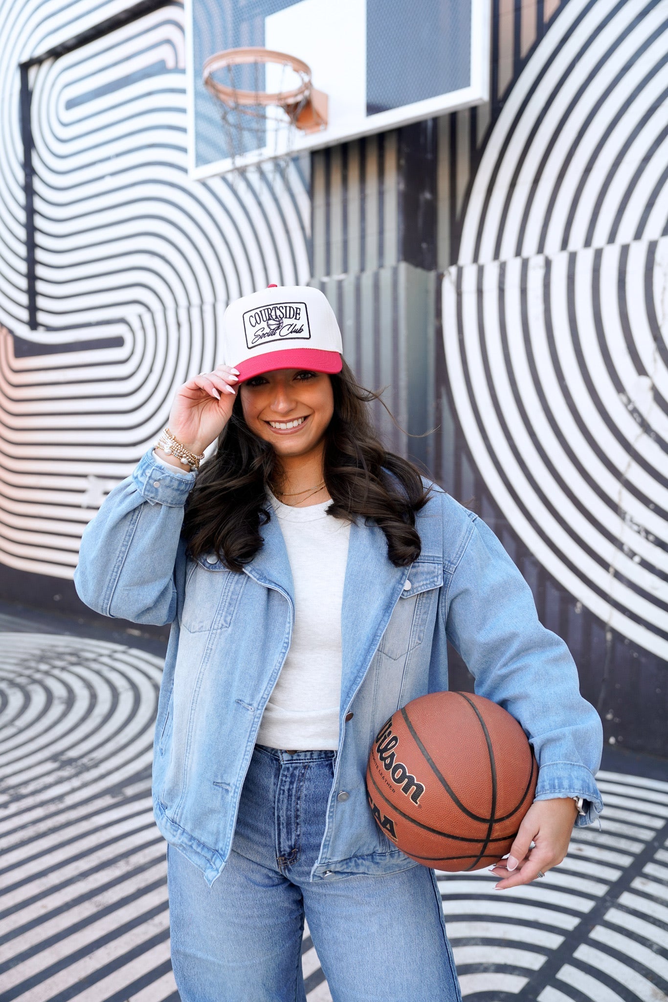 KenzKustomz Courtside Social Club - Red Vintage Trucker Hat