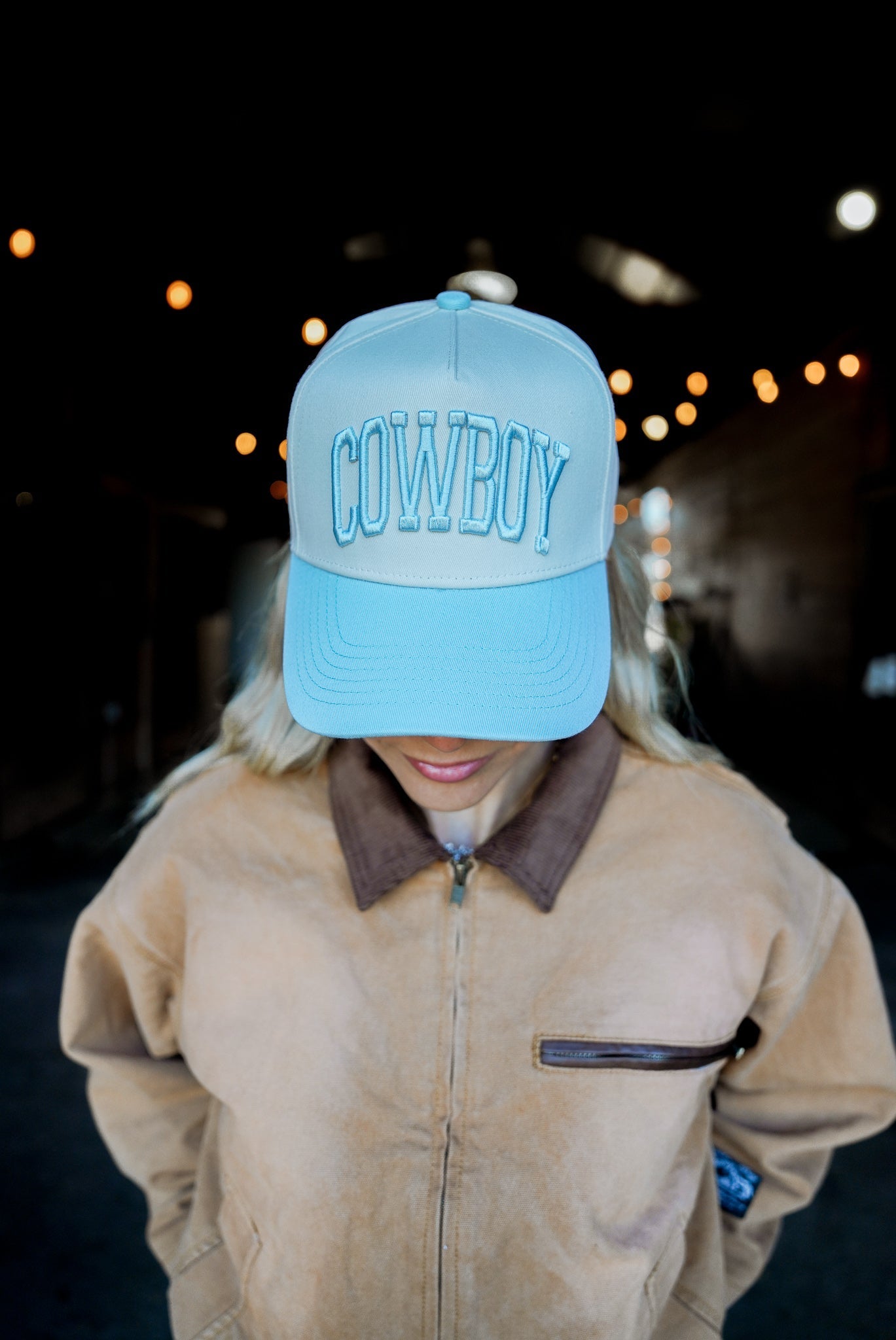 KenzKustomz Cowboy - Baby Blue Vintage Trucker Hat