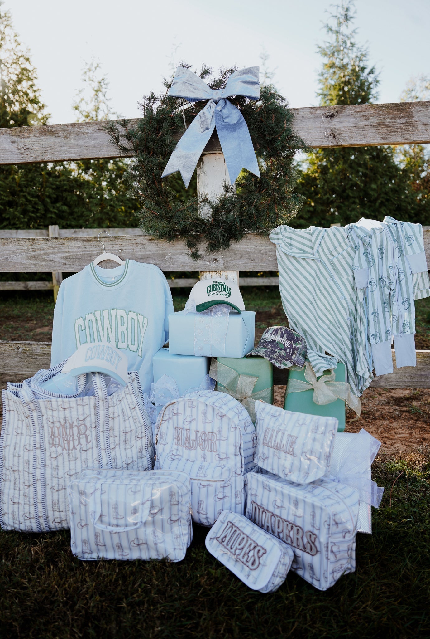 KenzKustomz Cowboy - Baby Blue Vintage Trucker Hat